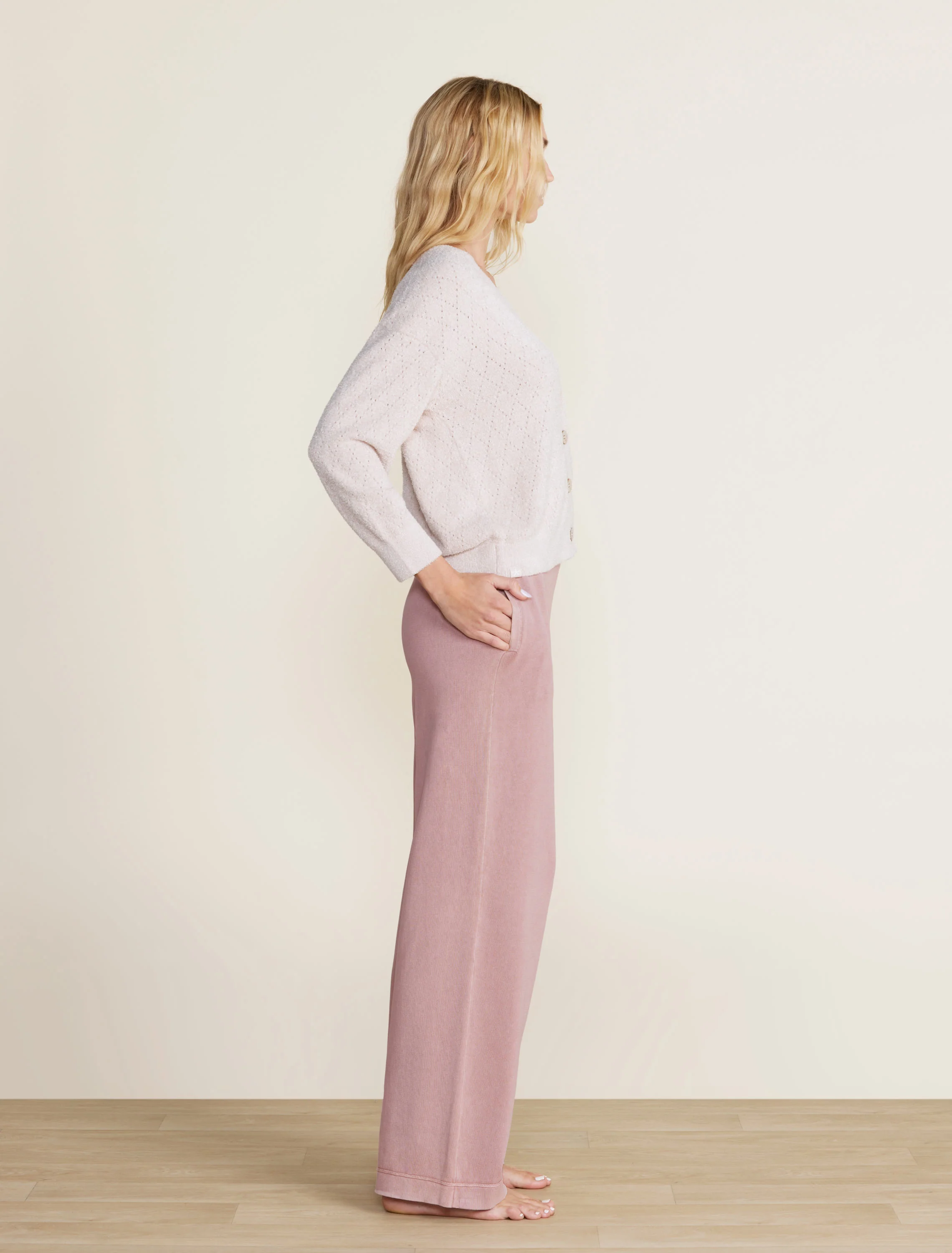 CozyChic Lite® Diamond Pointelle Cardigan - Image 2