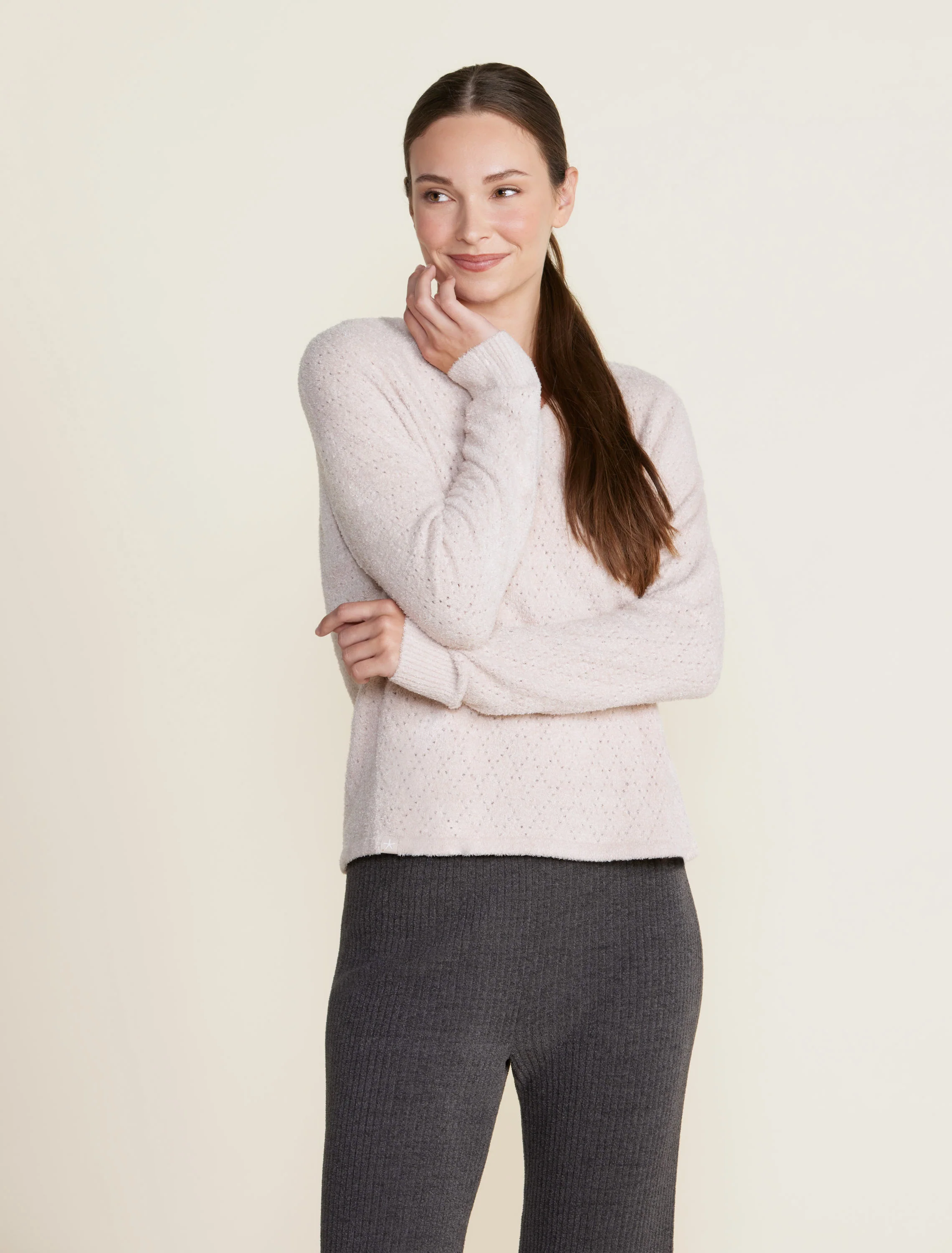 CozyChic Lite® Diamond Pointelle Pullover - Image 7