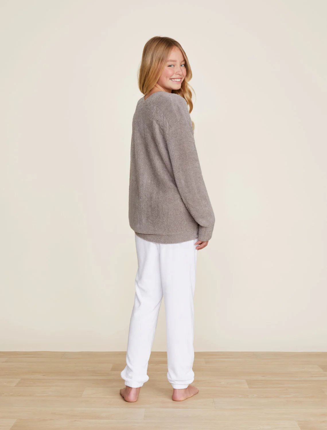 CozyChic Lite® Youth Cable Button Cardi - Image 3