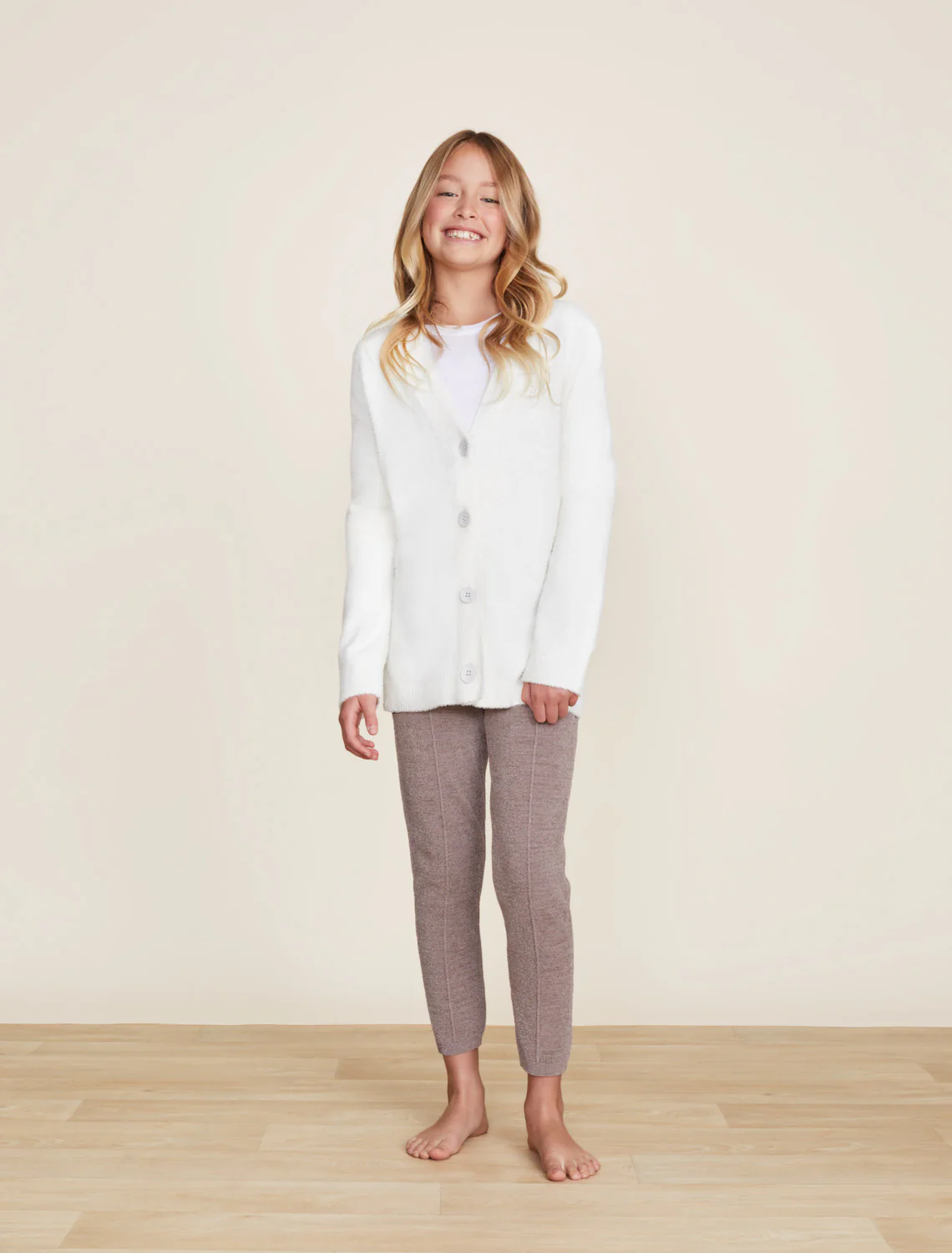 CozyChic Lite® Youth Cable Button Cardi - Image 6