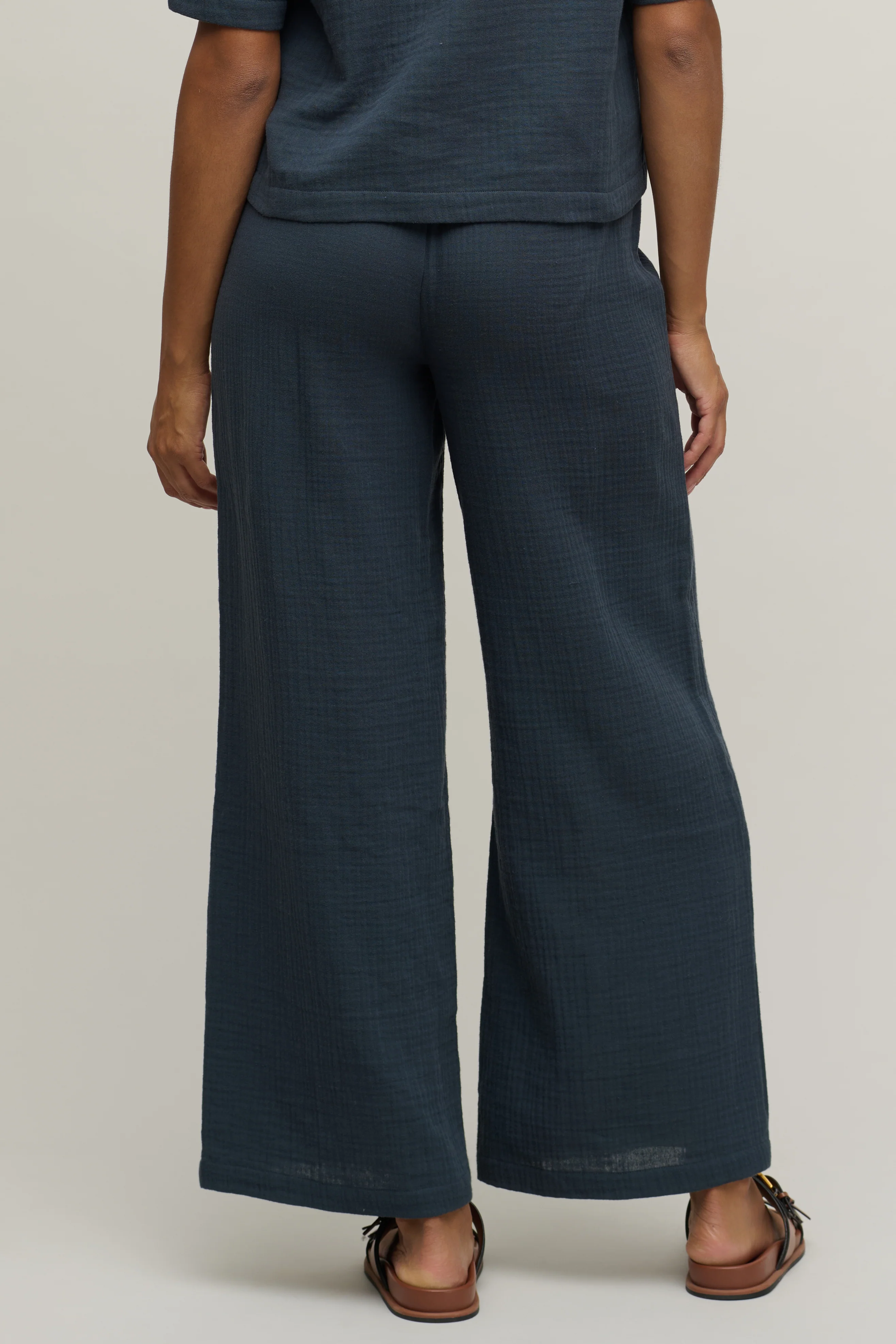 Cotton Gauze Wide Leg Pant - Image 8