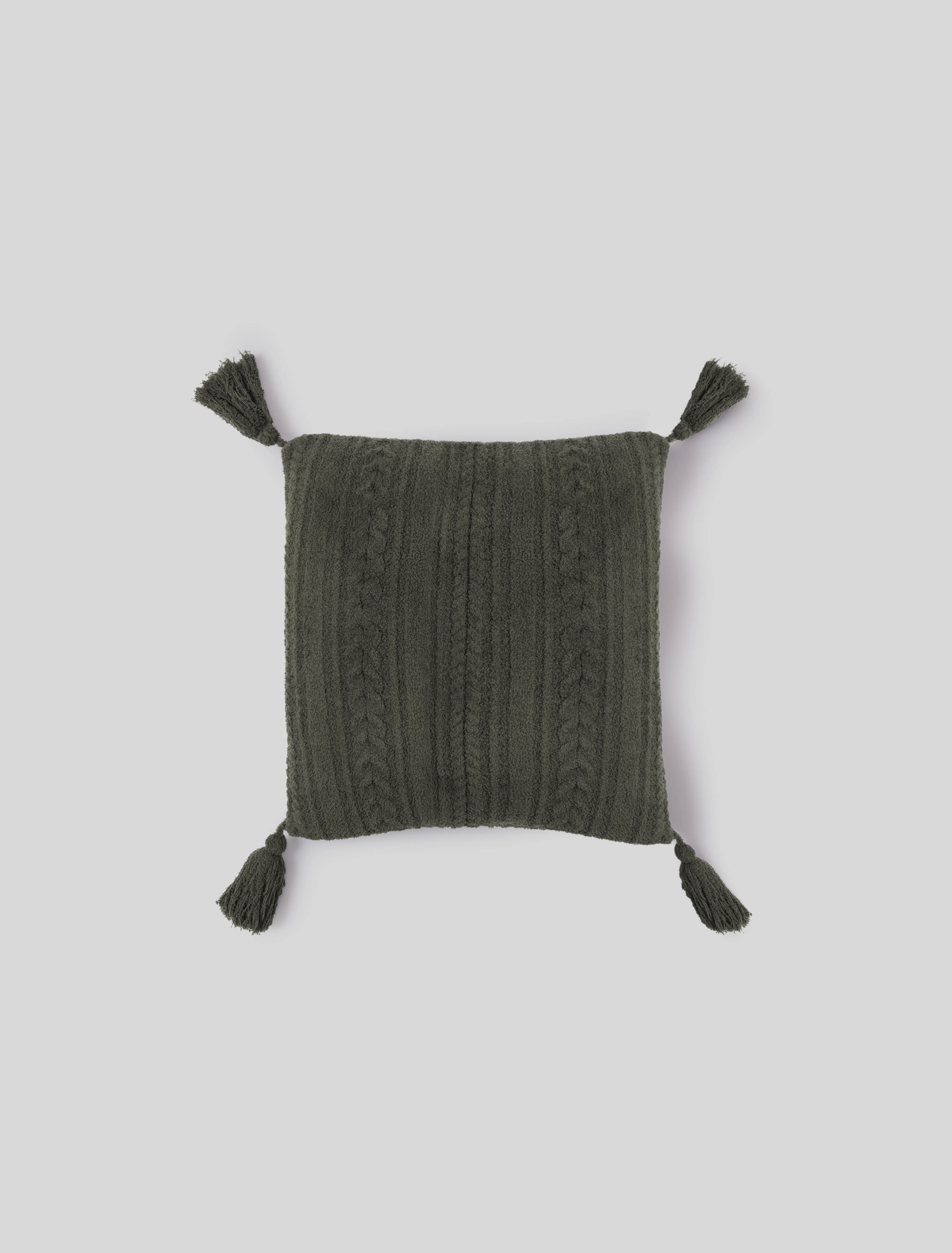 CozyChic® 20" Cable Pillow with Tassels
