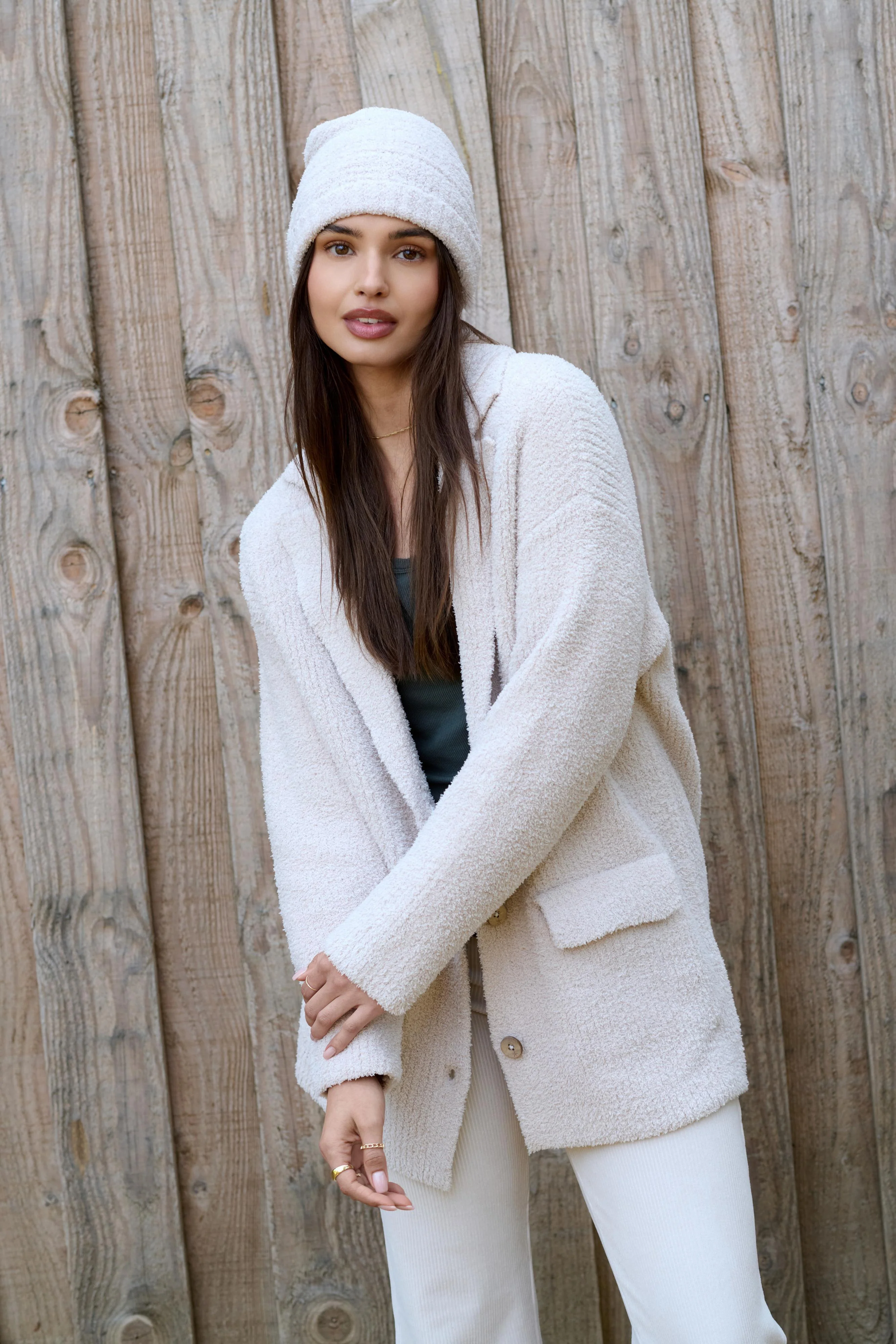 CozyChic® Rib Oversized Notch Collar Blazer - Image 12