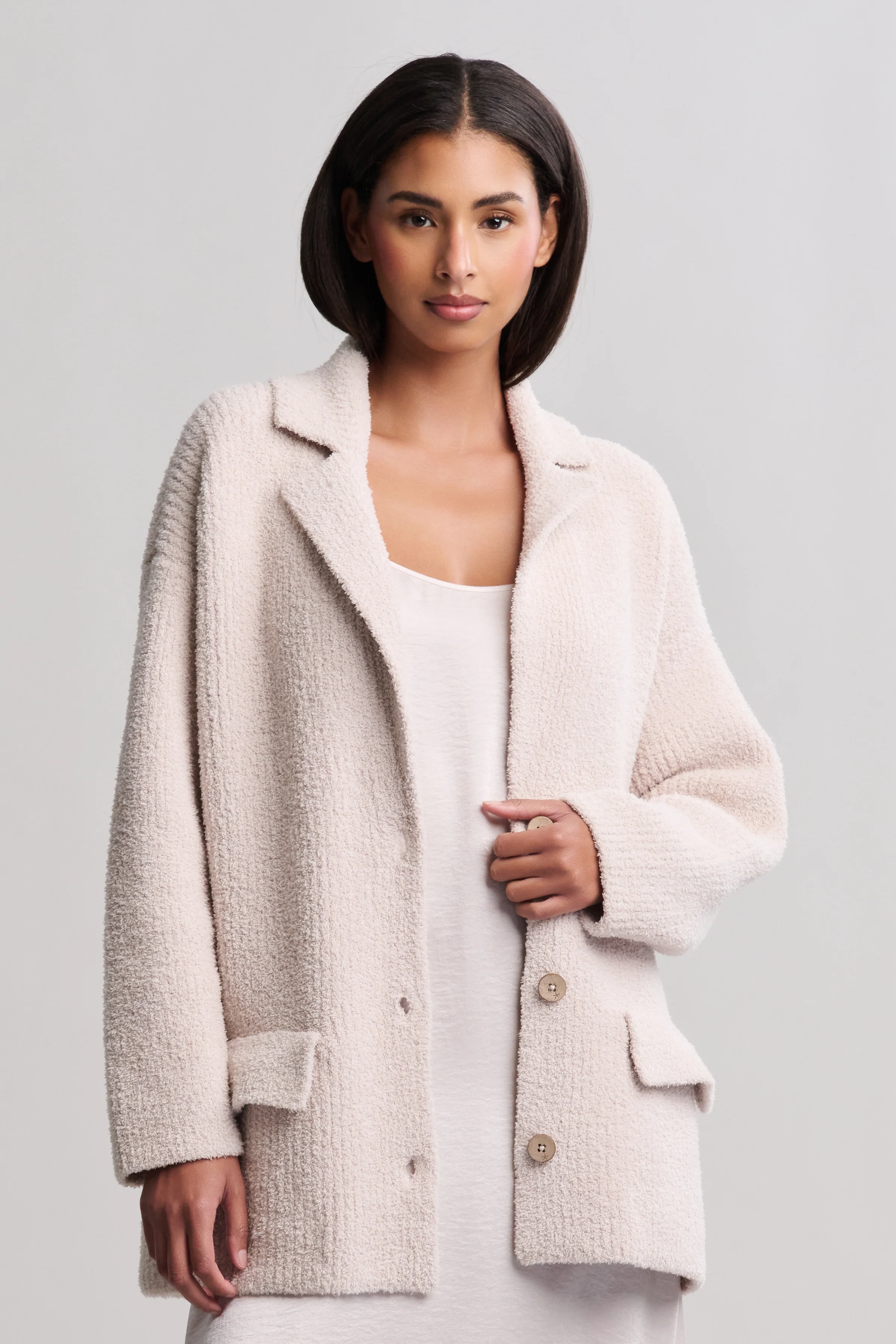 CozyChic® Rib Oversized Notch Collar Blazer - Image 9