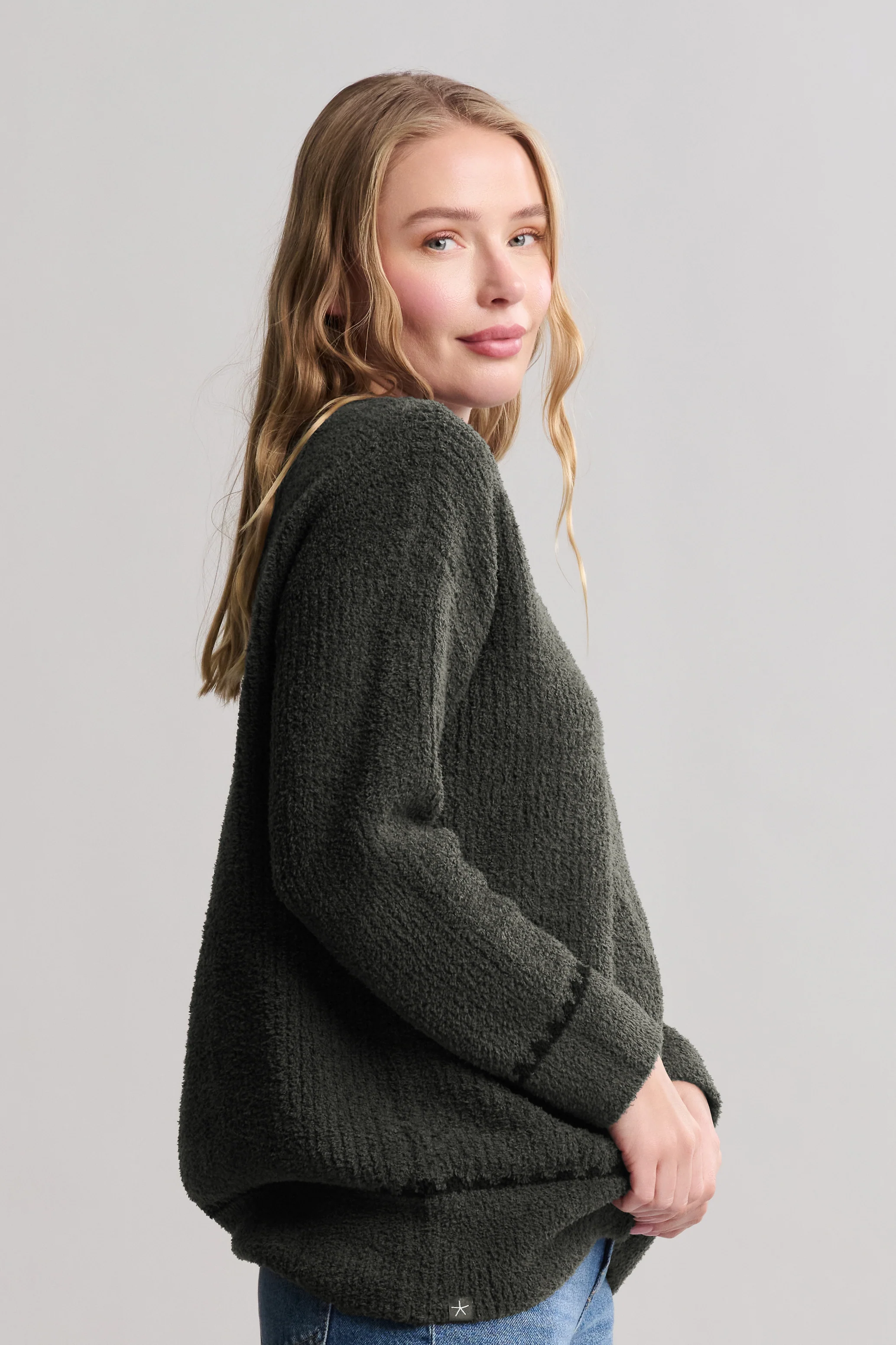CozyChic® Ribbed Sweater with Blanket Stitch - Image 2