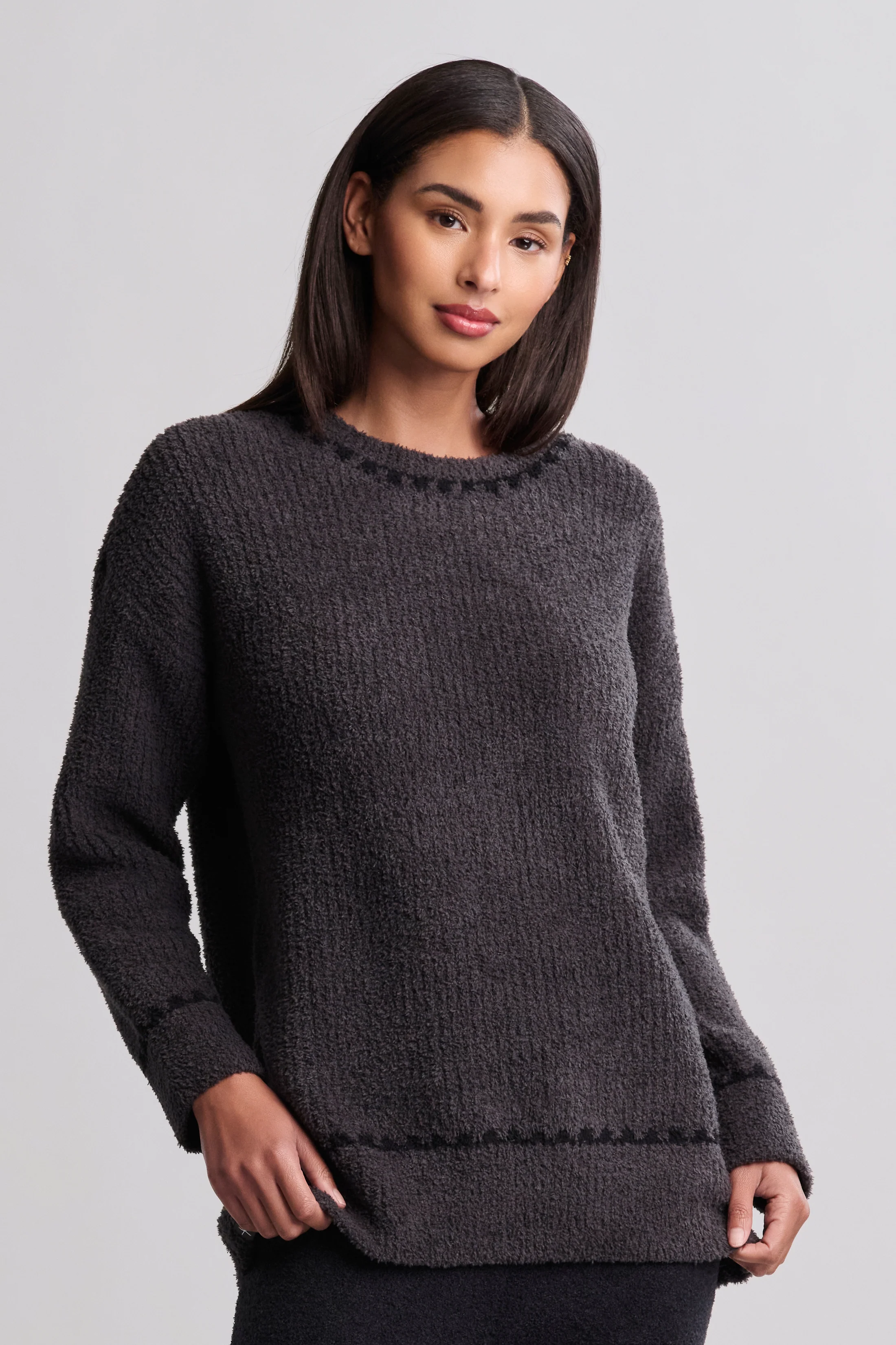 CozyChic® Ribbed Sweater with Blanket Stitch - Image 7