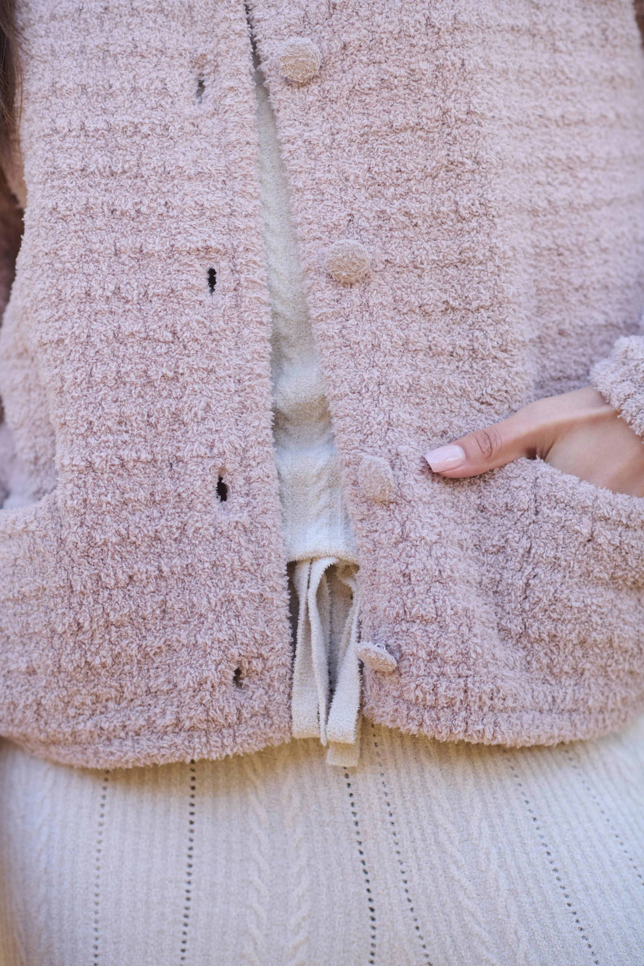 CozyChic® Textured Button Front Cardigan - Image 13