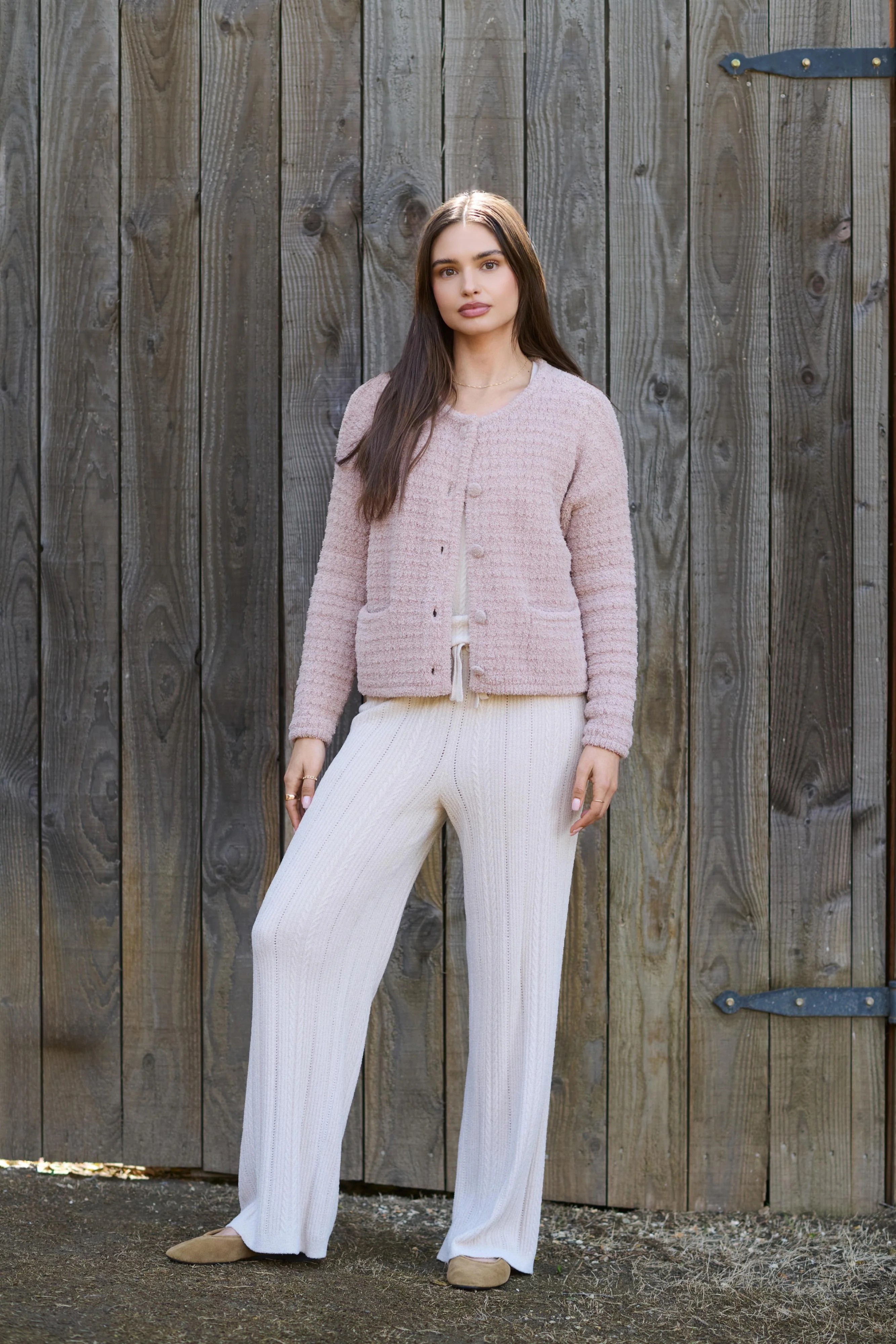 CozyChic® Textured Button Front Cardigan - Image 14