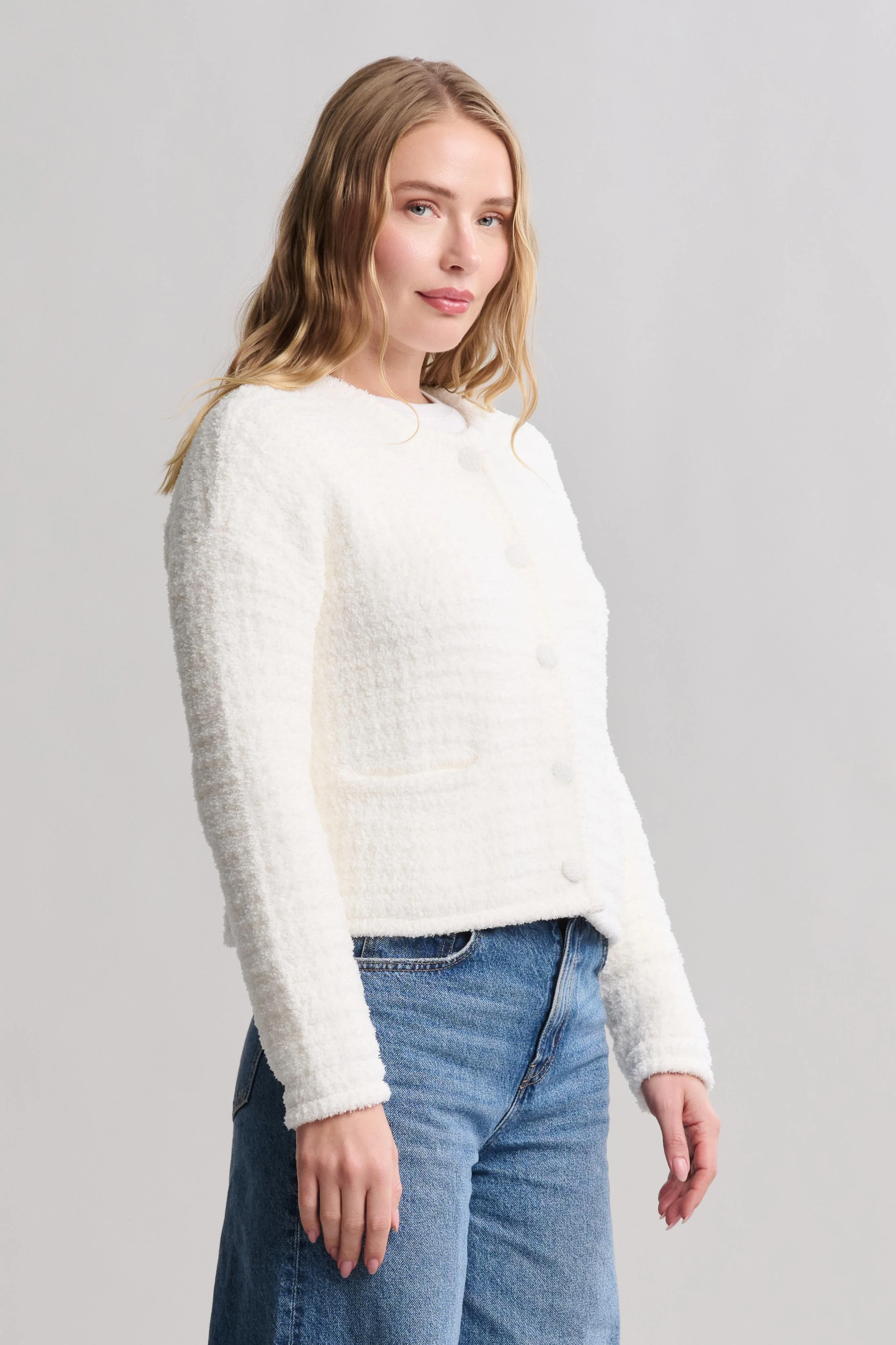 CozyChic® Textured Button Front Cardigan - Image 16