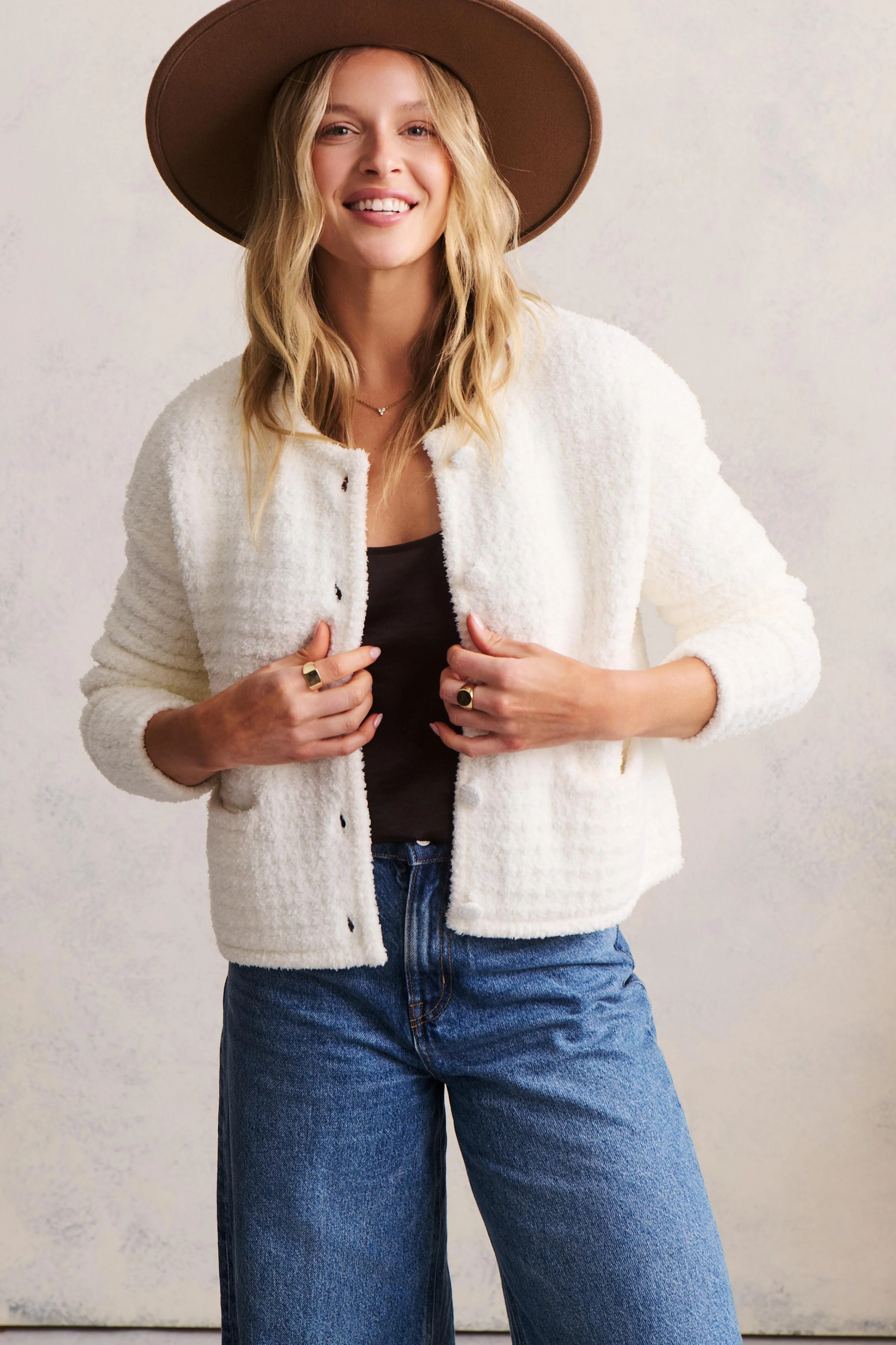 CozyChic® Textured Button Front Cardigan - Image 18