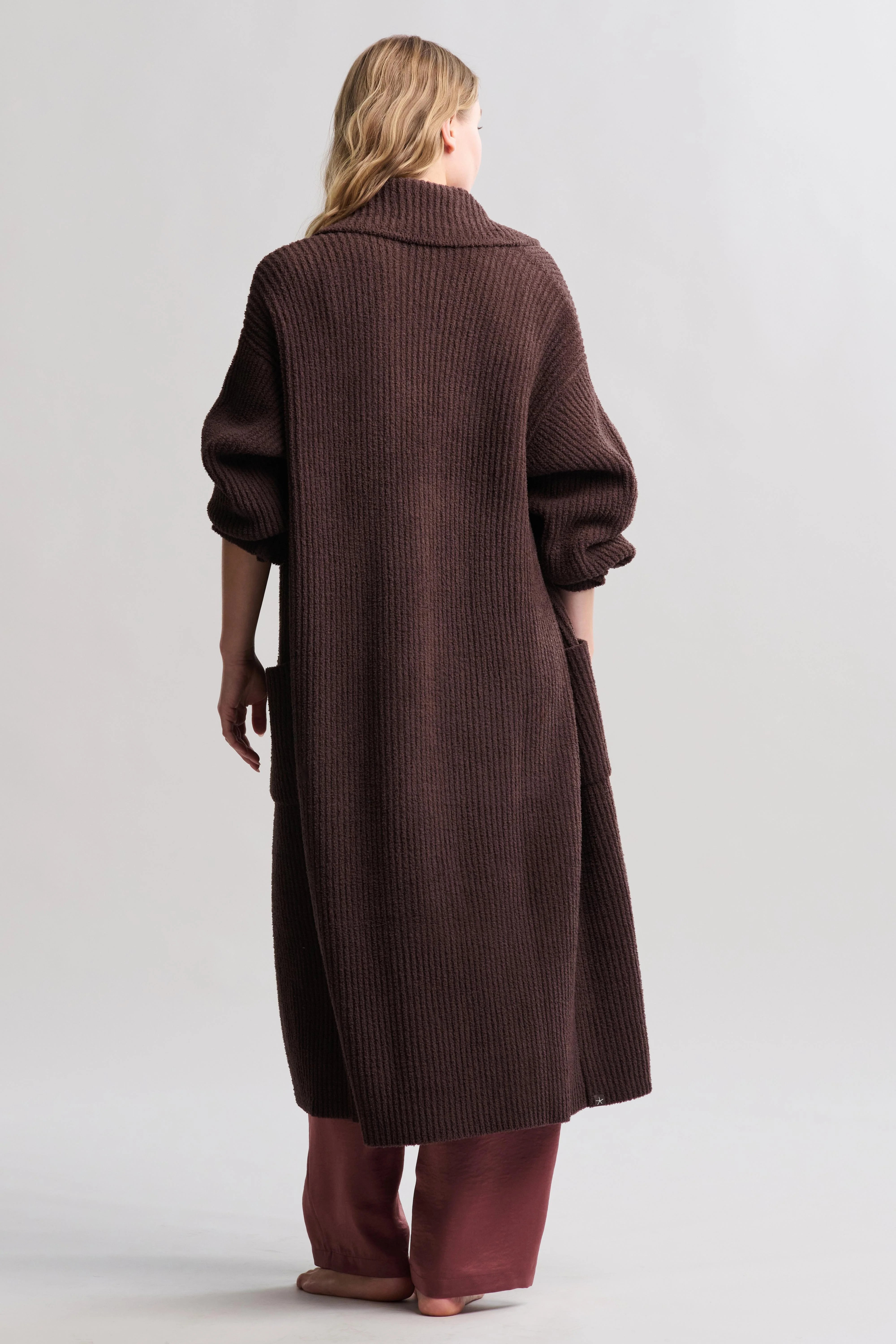 CozyChic® Cotton Rib Long Coat - Image 3