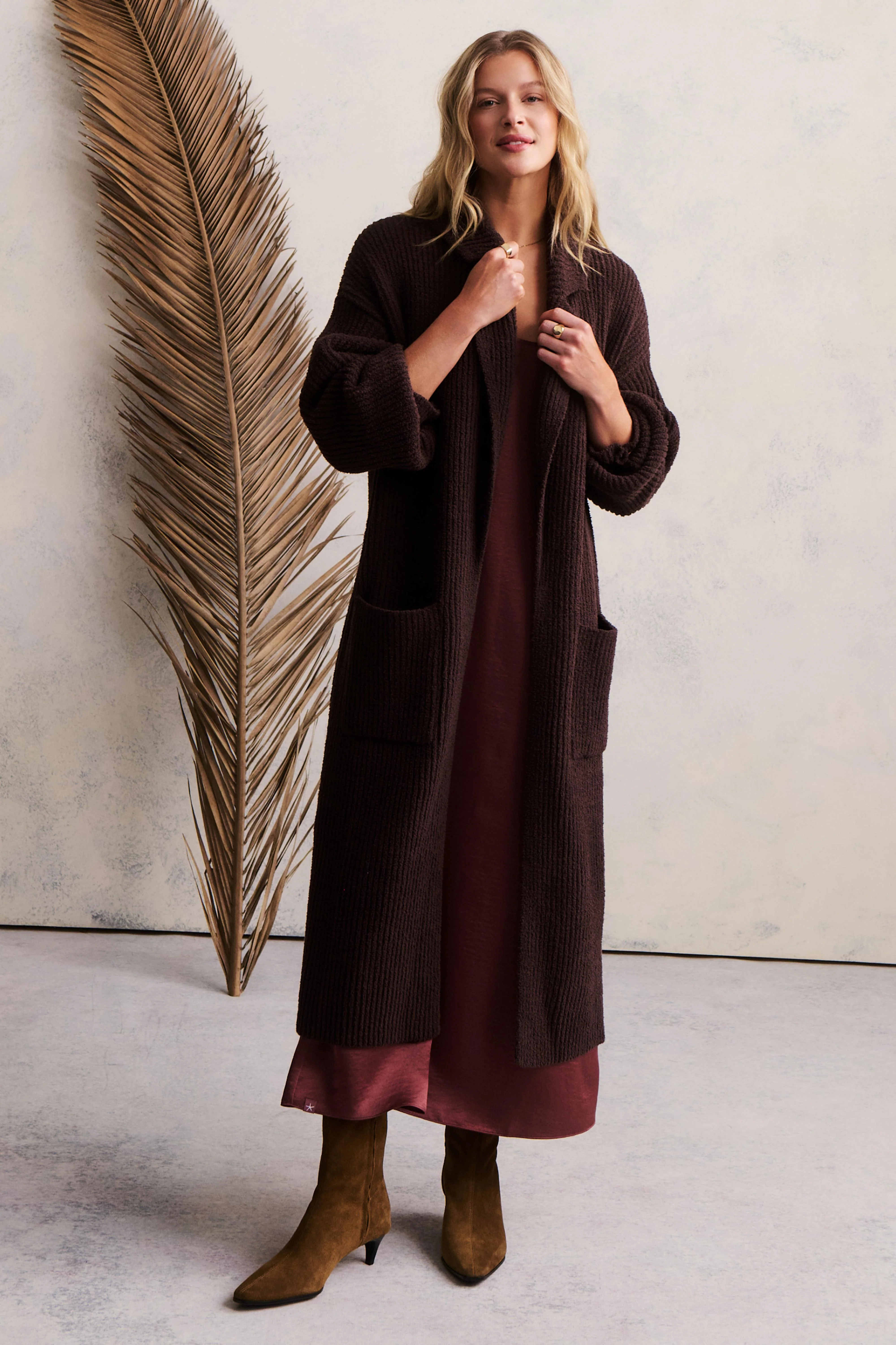 CozyChic® Cotton Rib Long Coat - Image 4