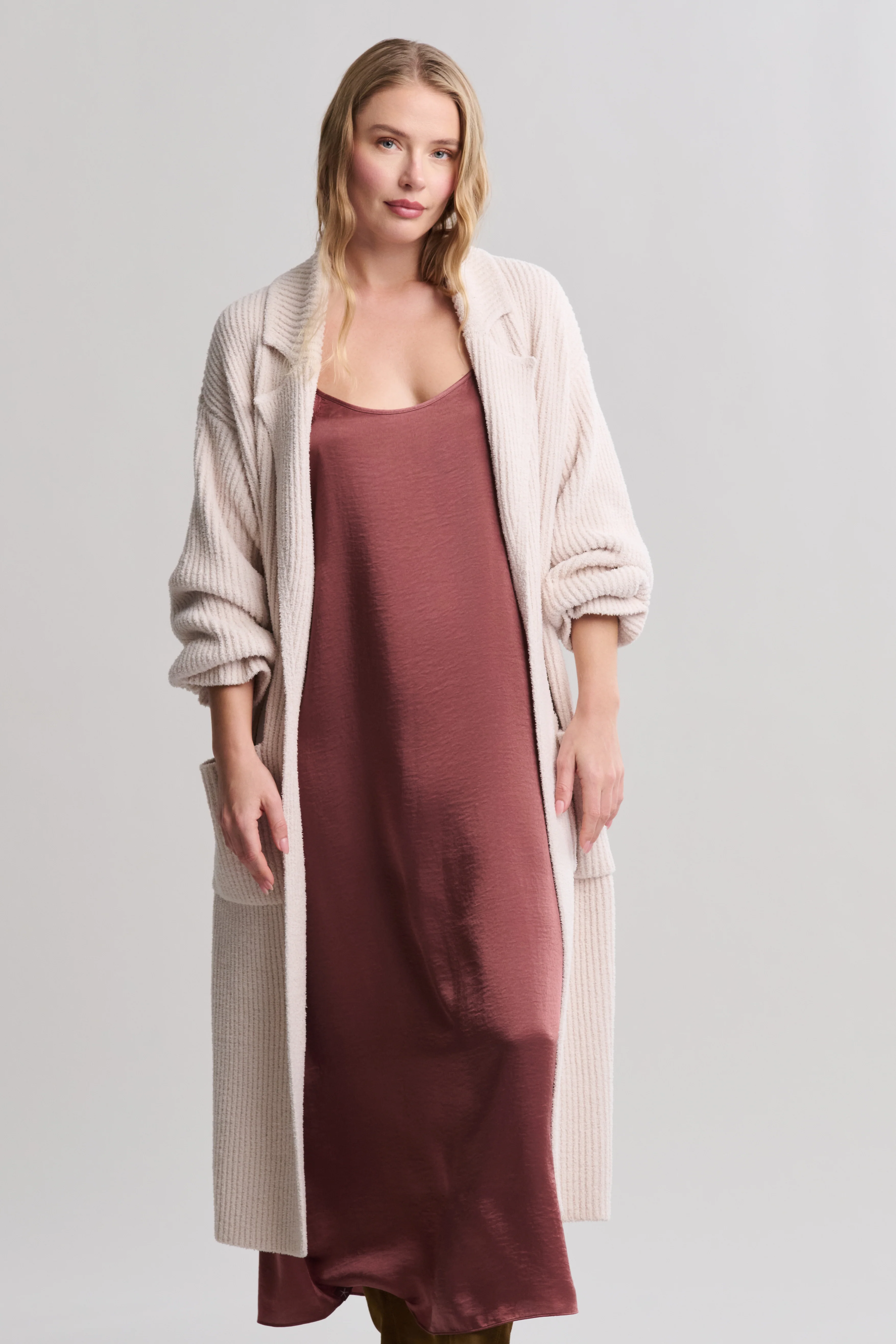 CozyChic® Cotton Rib Long Coat - Image 5
