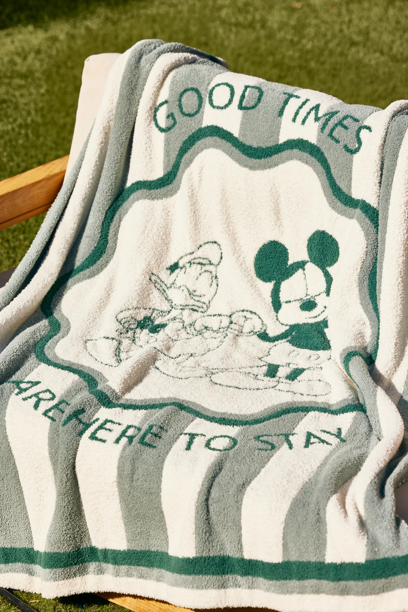 CozyChic® Disney Mickey And Donald Stripe Blanket - Image 5