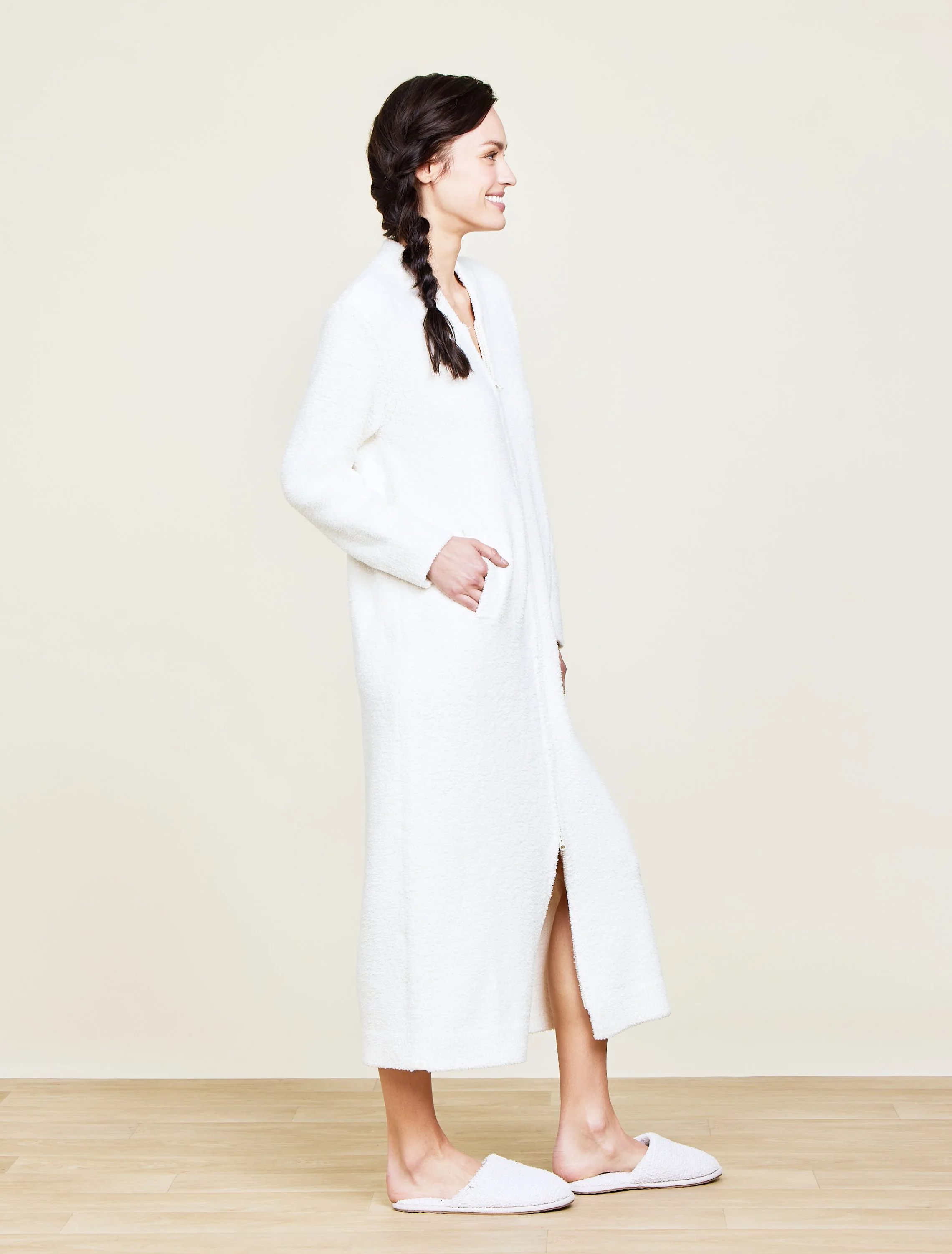 CozyChic® Full Zip V-neck Lounger - Image 14