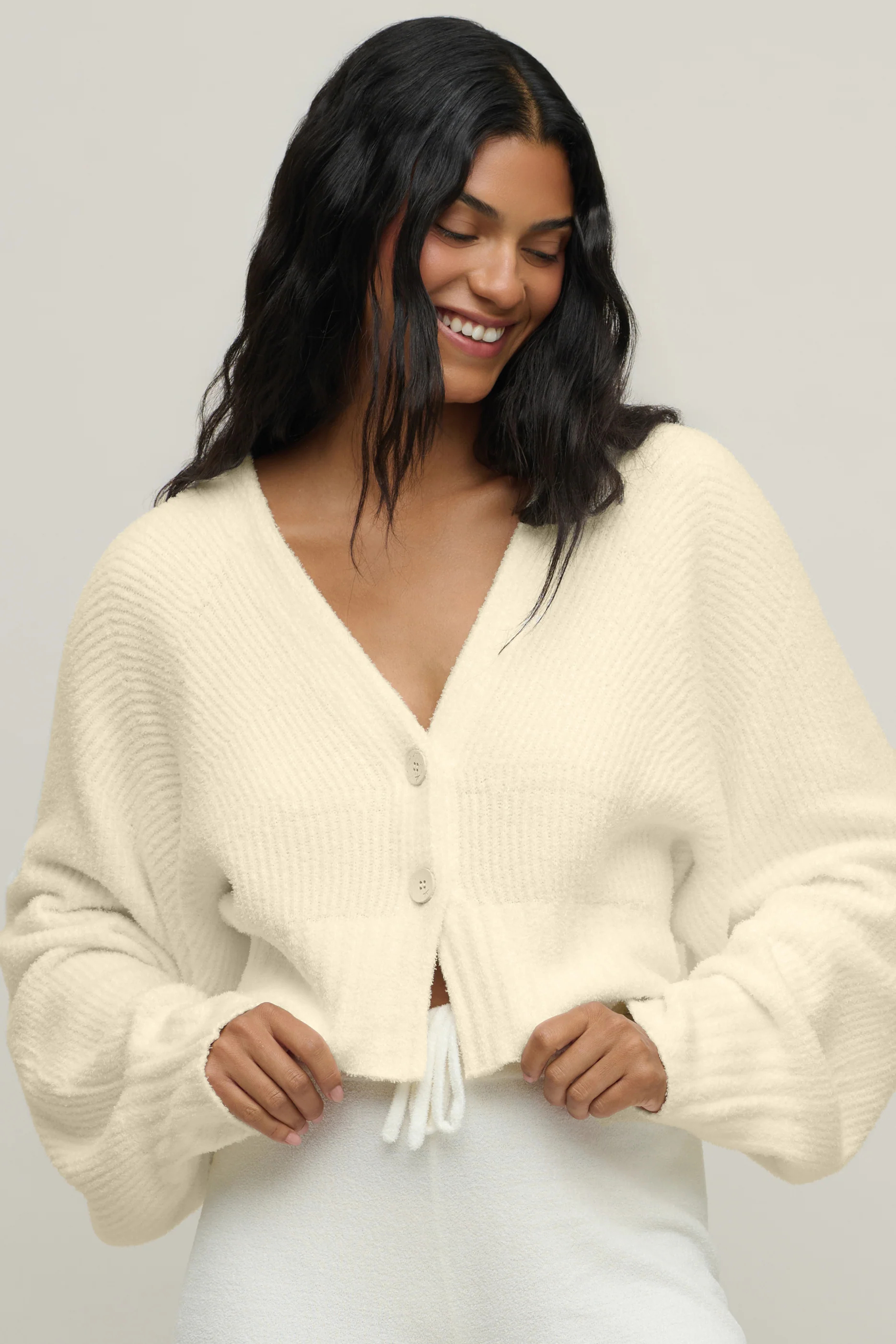 CozyChic Lite® Cotton Ribbed Button Front Cardigan - Image 5