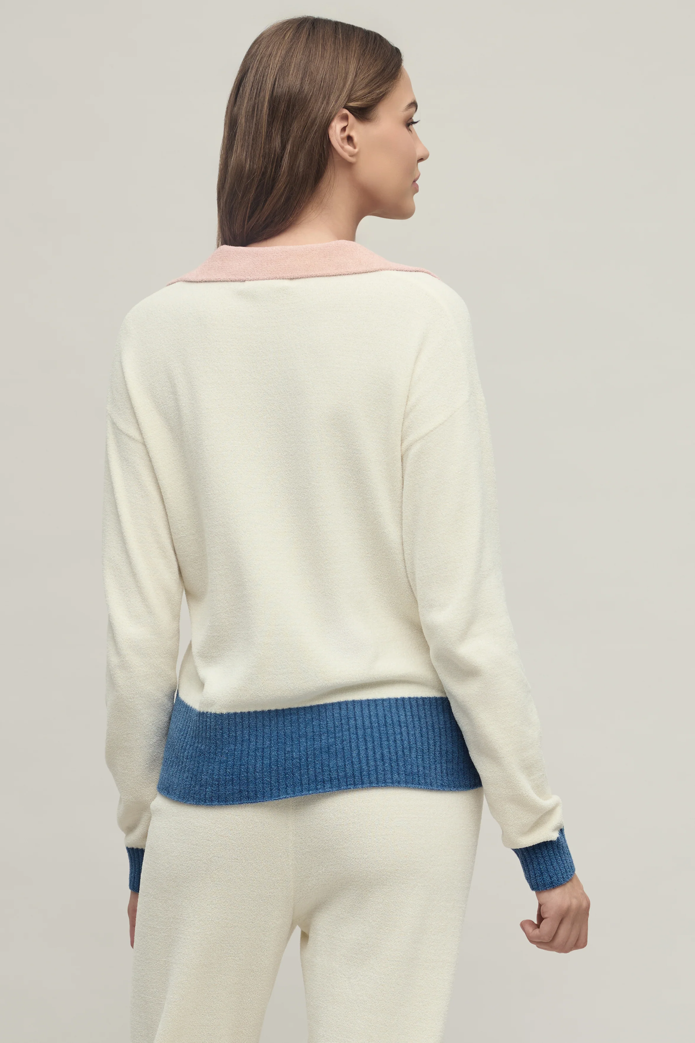 CozyChic Ultra Lite® Color Block Heart Collared Pullover - Image 7