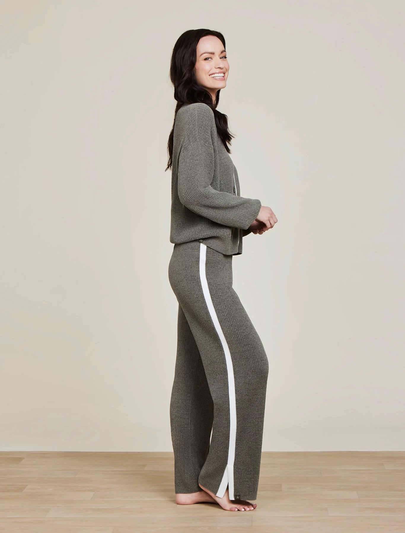 CozyChic Ultra Lite® Contrast Ribbed cardigan - Image 2