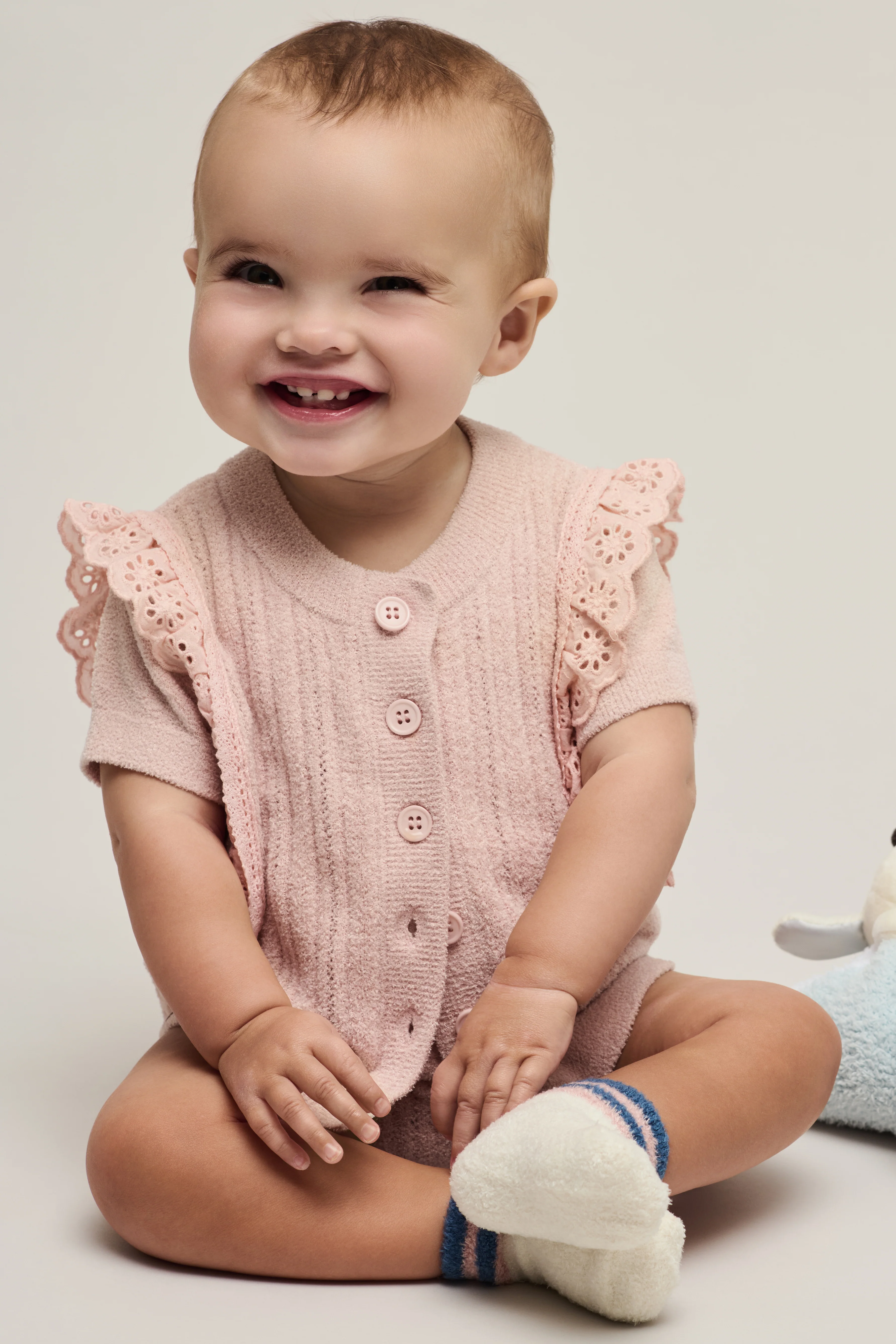 CozyChic Ultra Lite® Baby Set with Cotton Eyelet Ruffle - Image 3