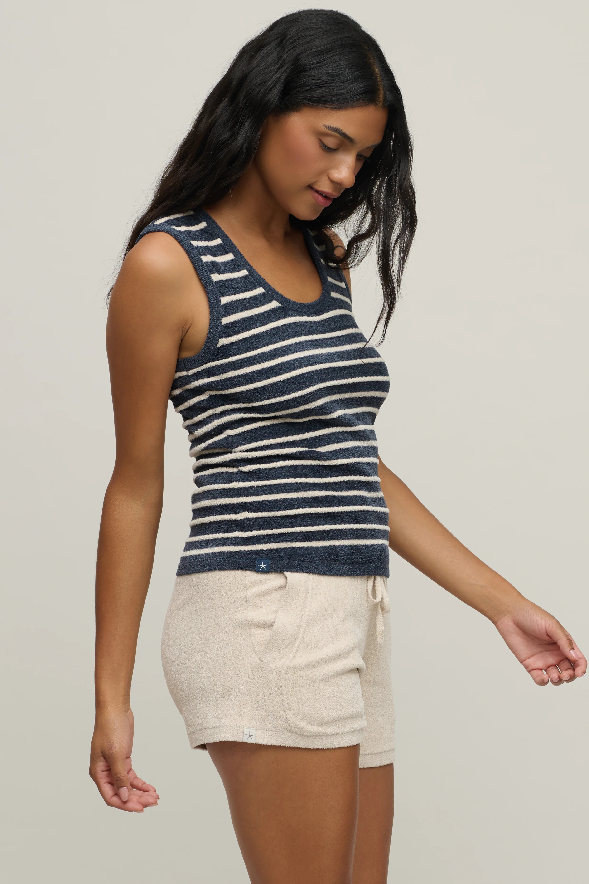 CozyChic Ultra Lite® Contrast Rope Stripe Tank - Image 2