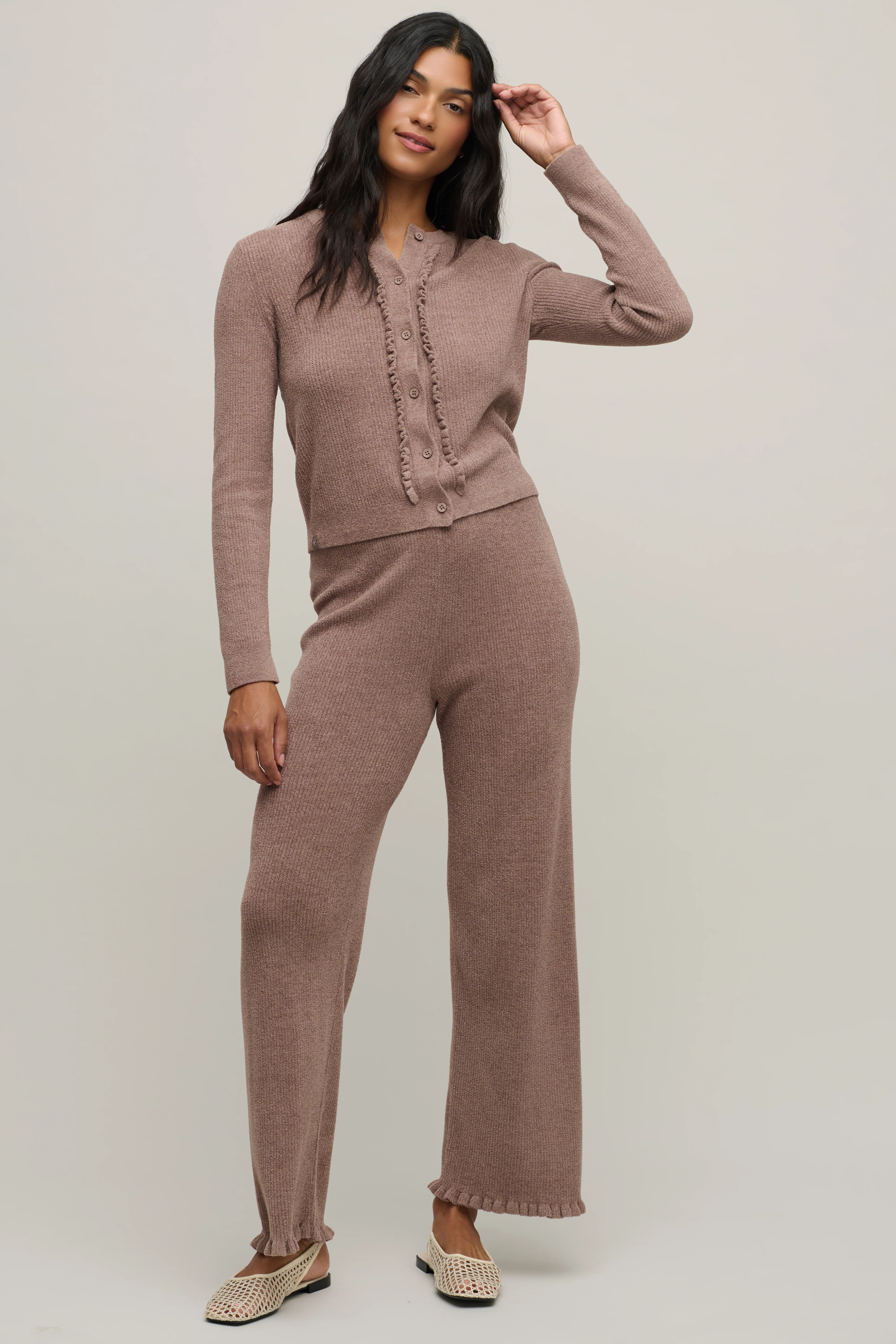 CozyChic Ultra Lite® Rib Ruffle Hem Ankle Pant - Image 4