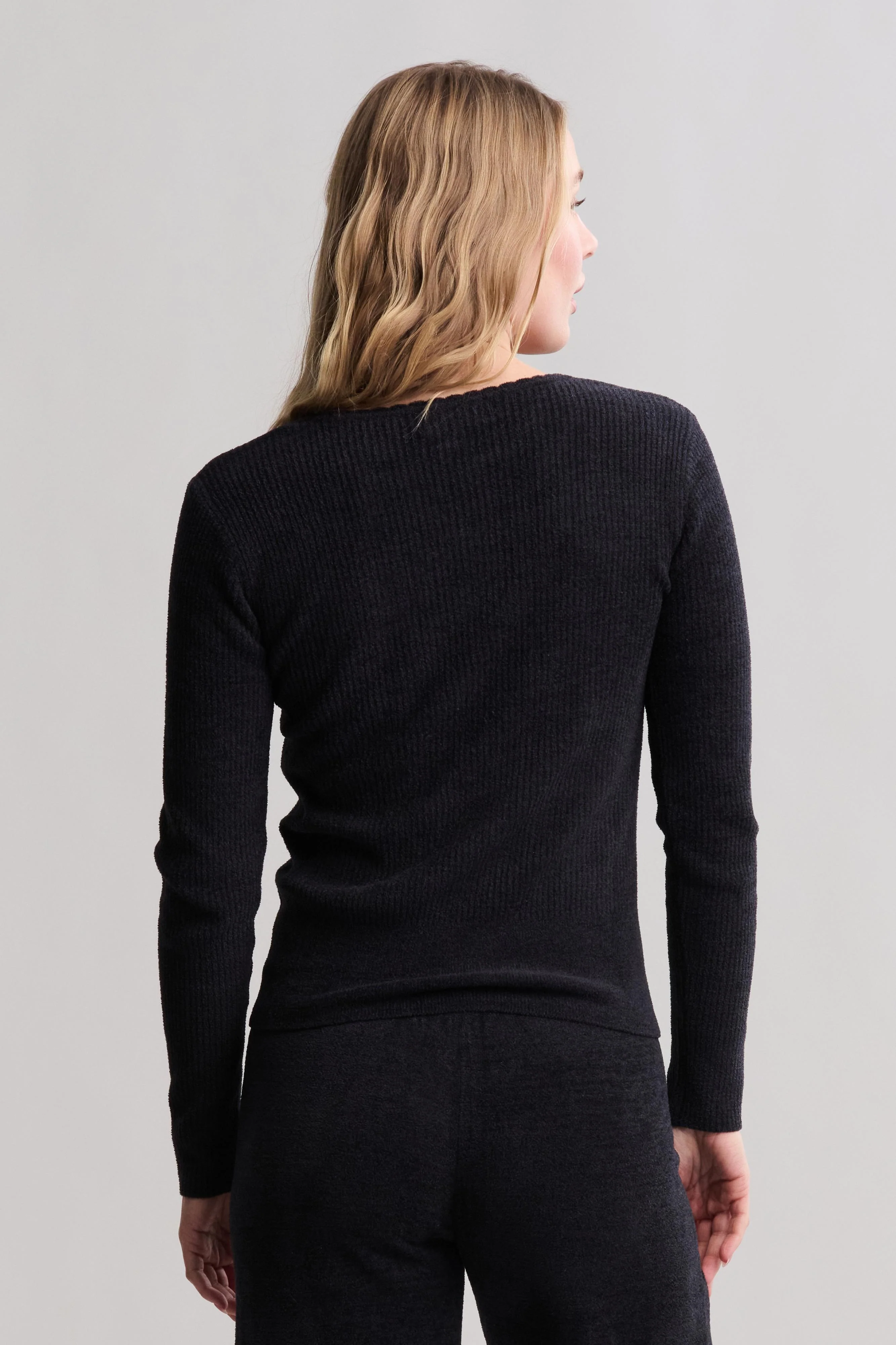 CozyChic Ultra Lite® Ribbed Scallop Scoop Neck - Image 3