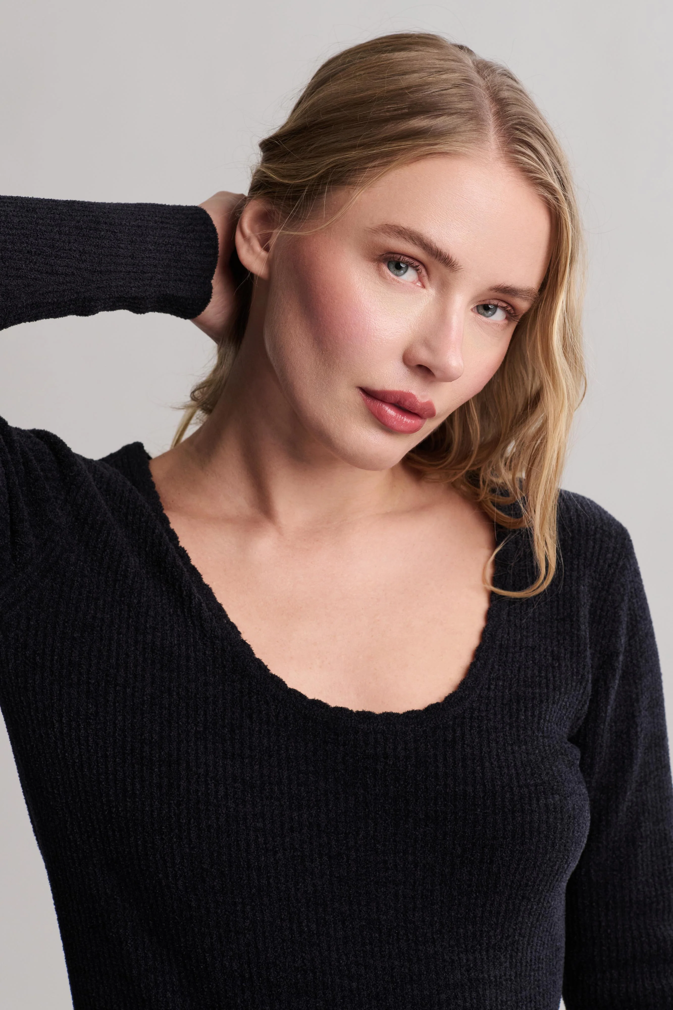 CozyChic Ultra Lite® Ribbed Scallop Scoop Neck - Image 4