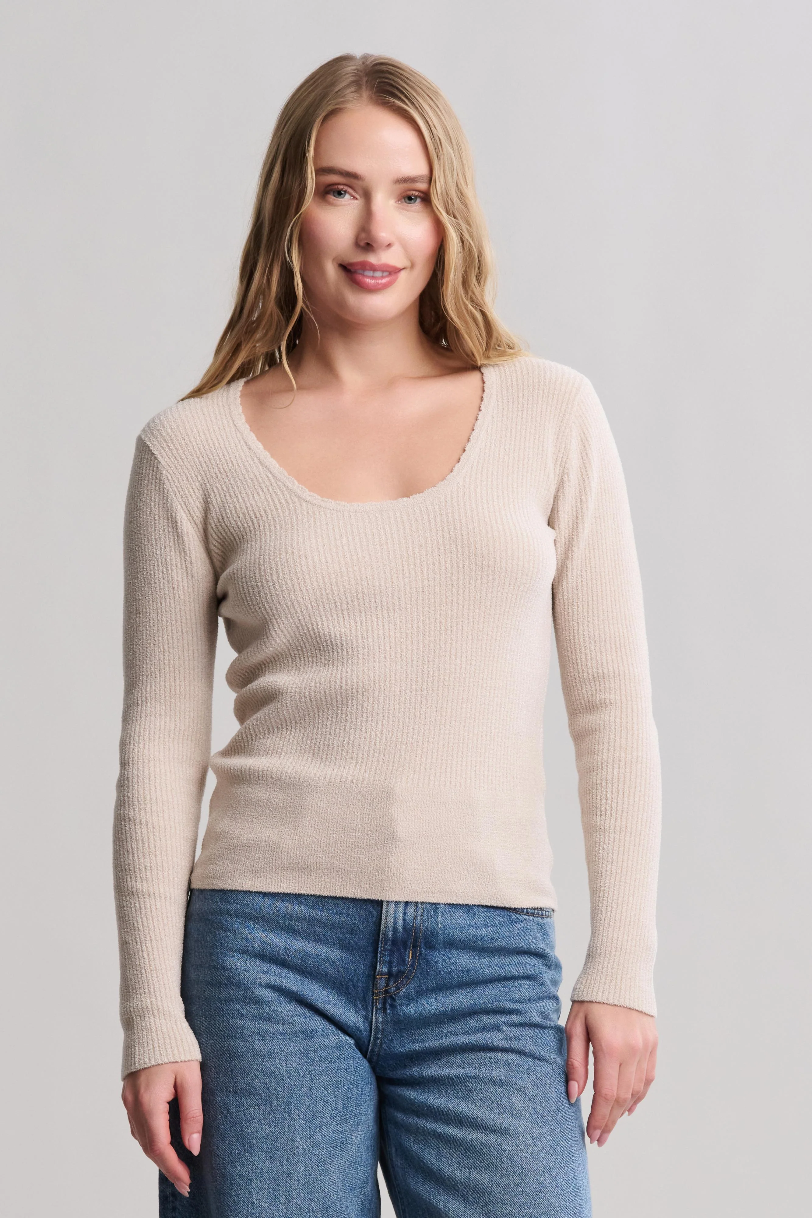 CozyChic Ultra Lite® Ribbed Scallop Scoop Neck - Image 5