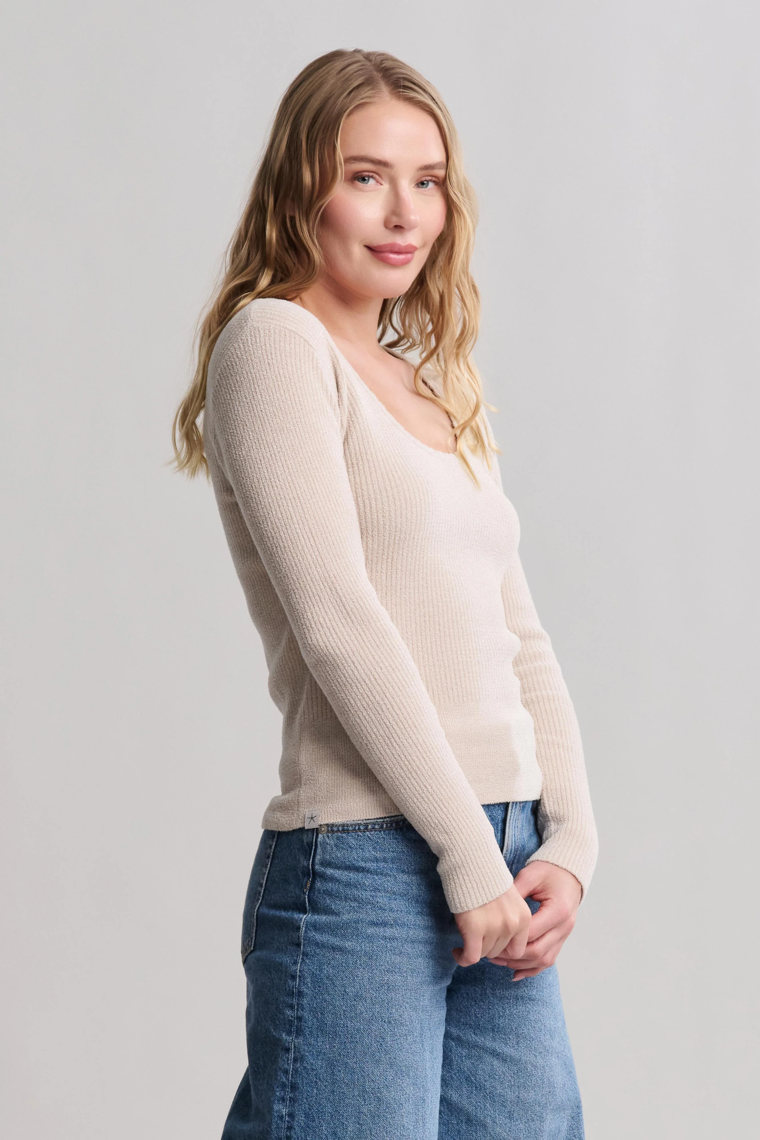 CozyChic Ultra Lite® Ribbed Scallop Scoop Neck - Image 6