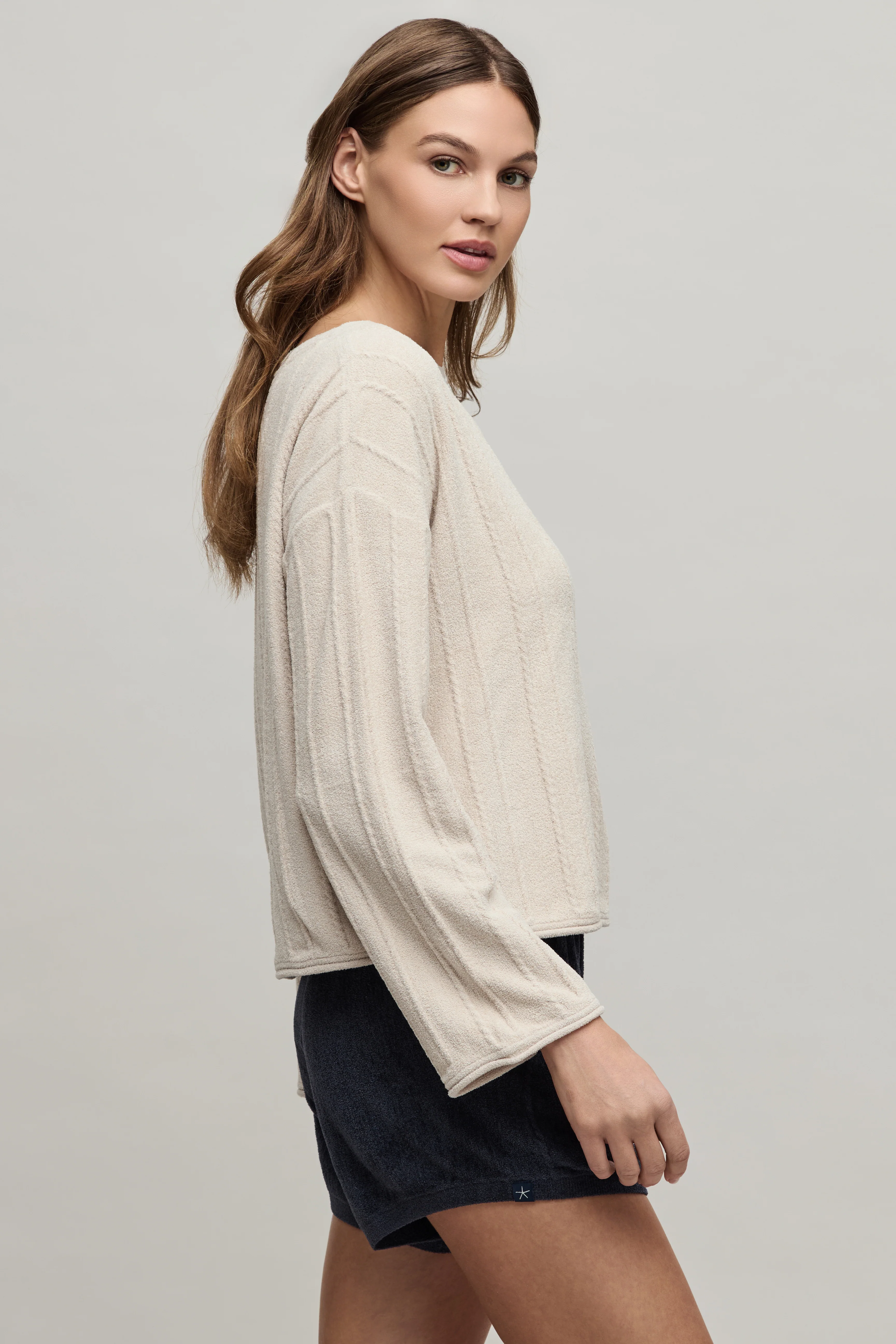 CozyChic Ultra Lite® Rope Stitch Boatneck Pullover - Image 2