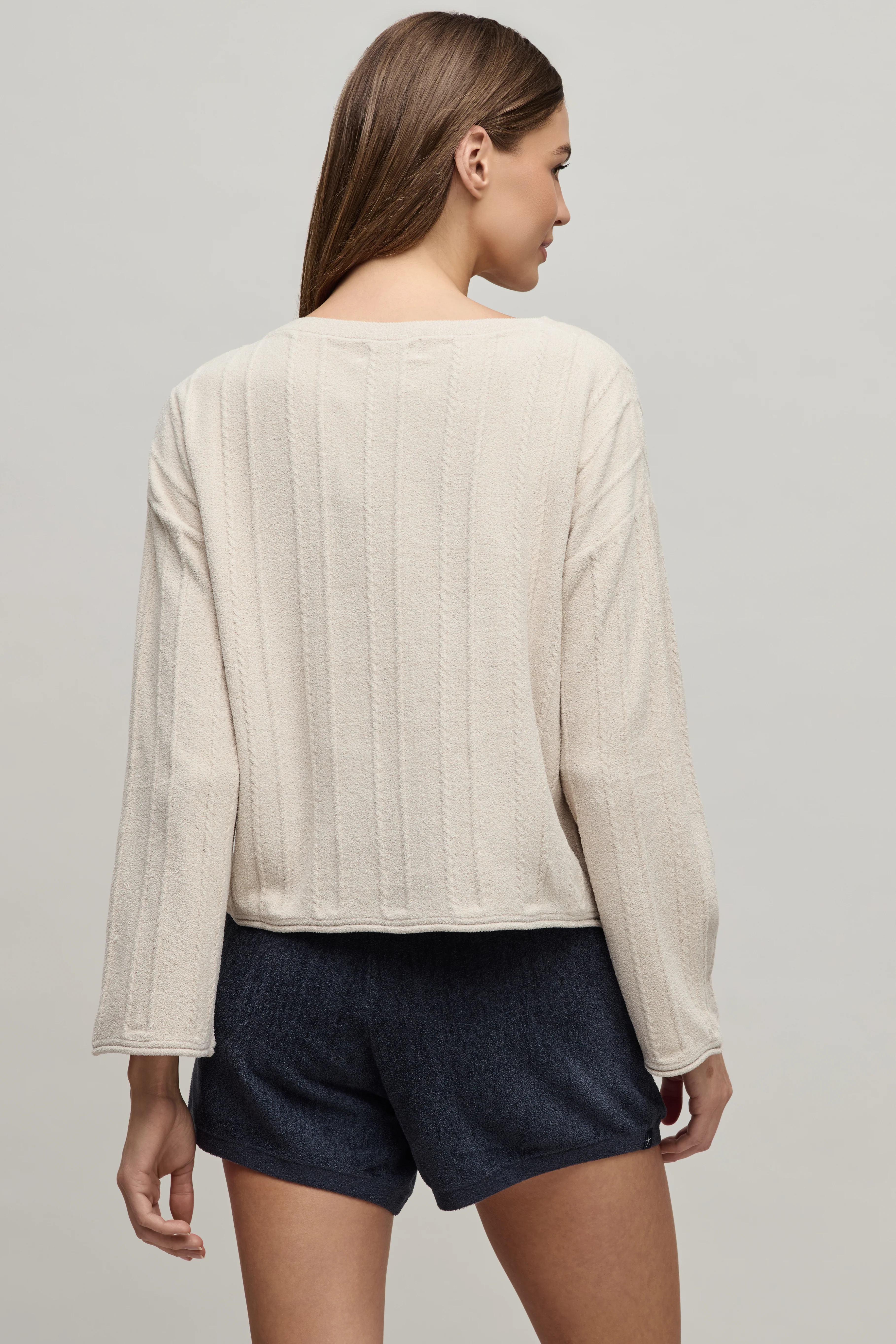 CozyChic Ultra Lite® Rope Stitch Boatneck Pullover - Image 3