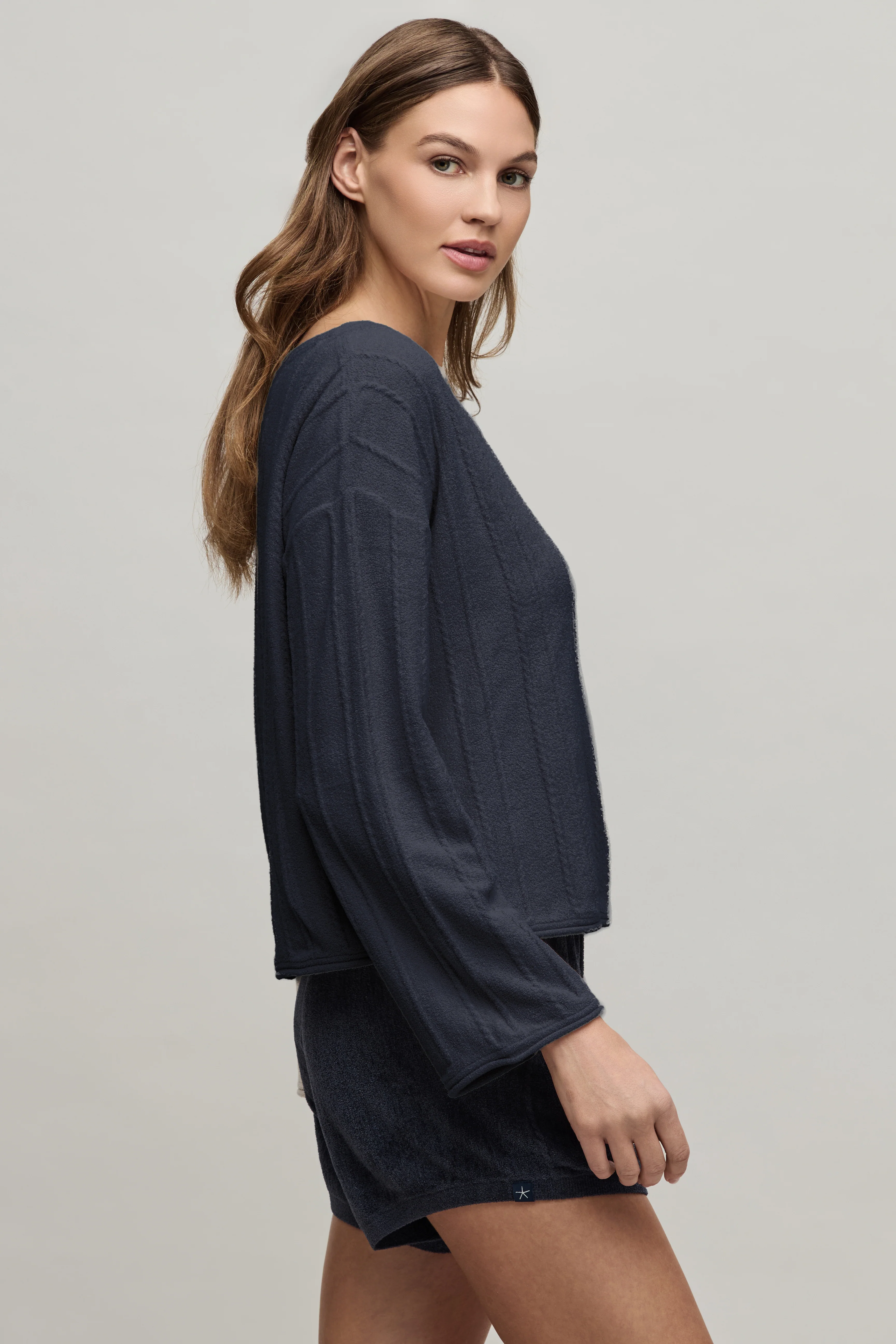 CozyChic Ultra Lite® Rope Stitch Boatneck Pullover - Image 7