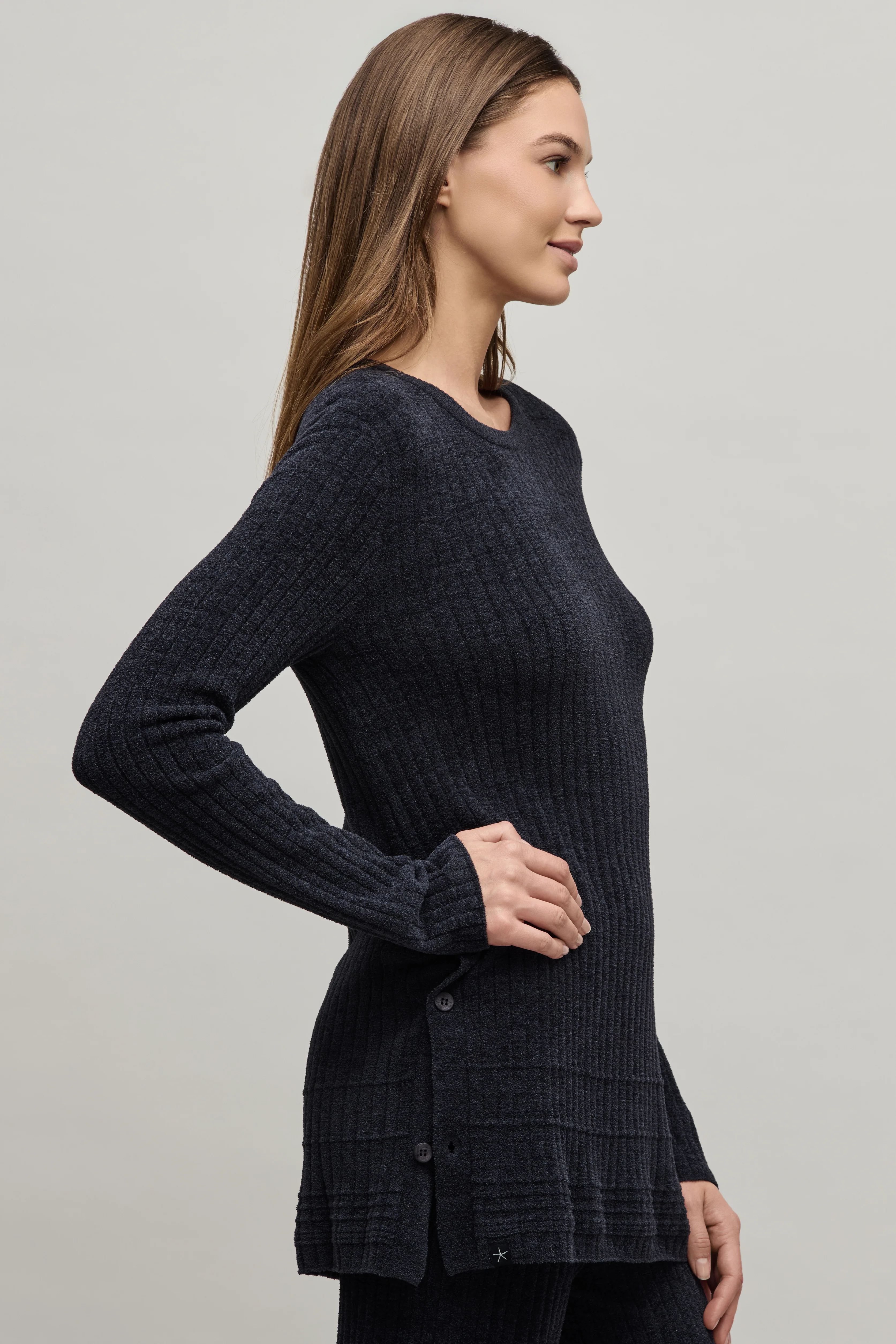 CozyChic Ultra Lite® Textured Rib Pullover with Buttons - Image 8