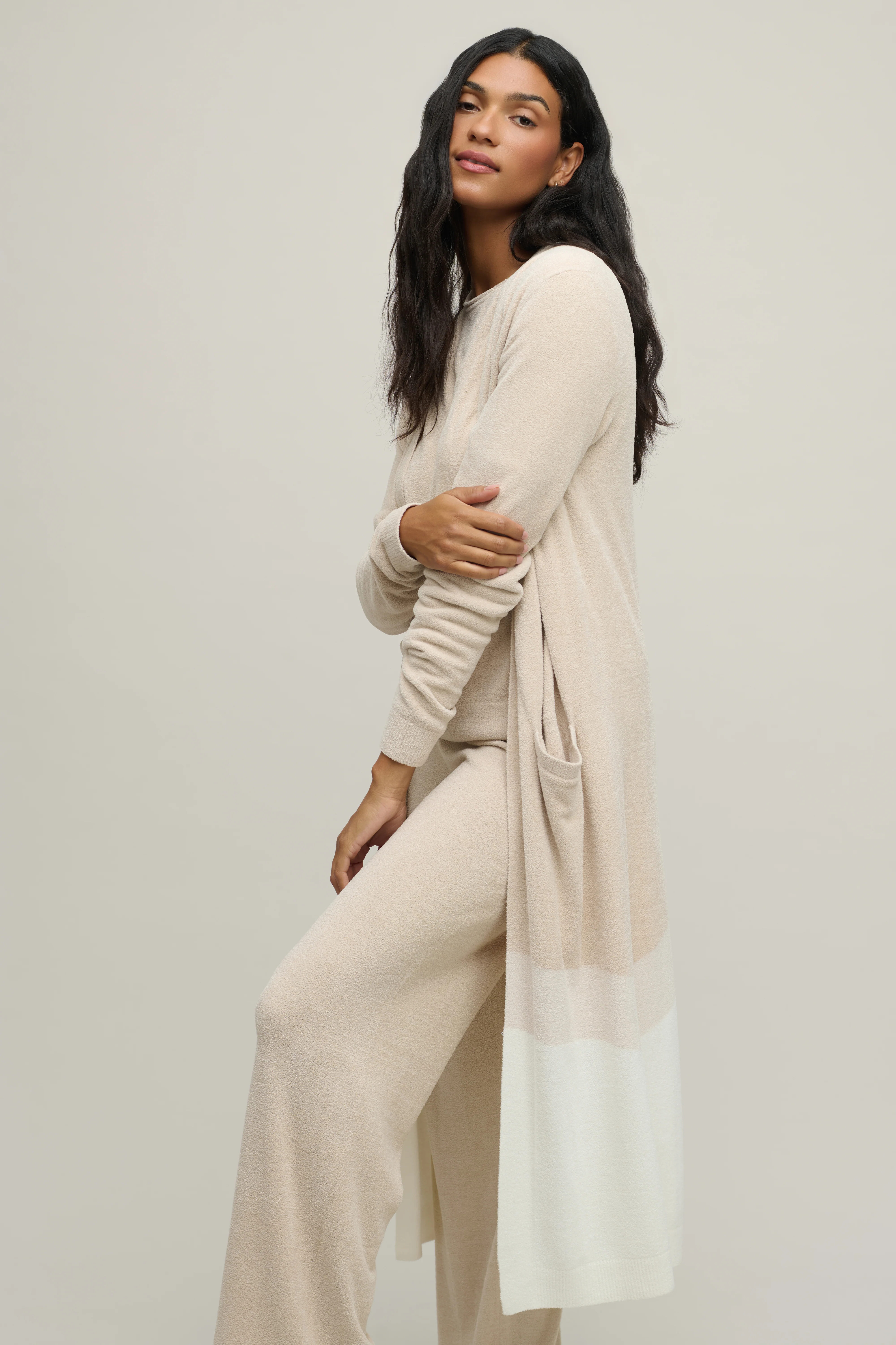 CozyChic Ultra Lite® Wavy Colorblock Long Cardigan - Image 4