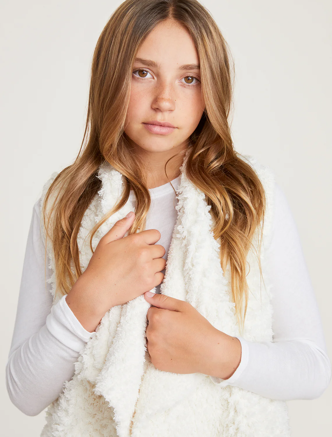 CozyChic® Youth Loop Fringe Cascading Vest - Image 4