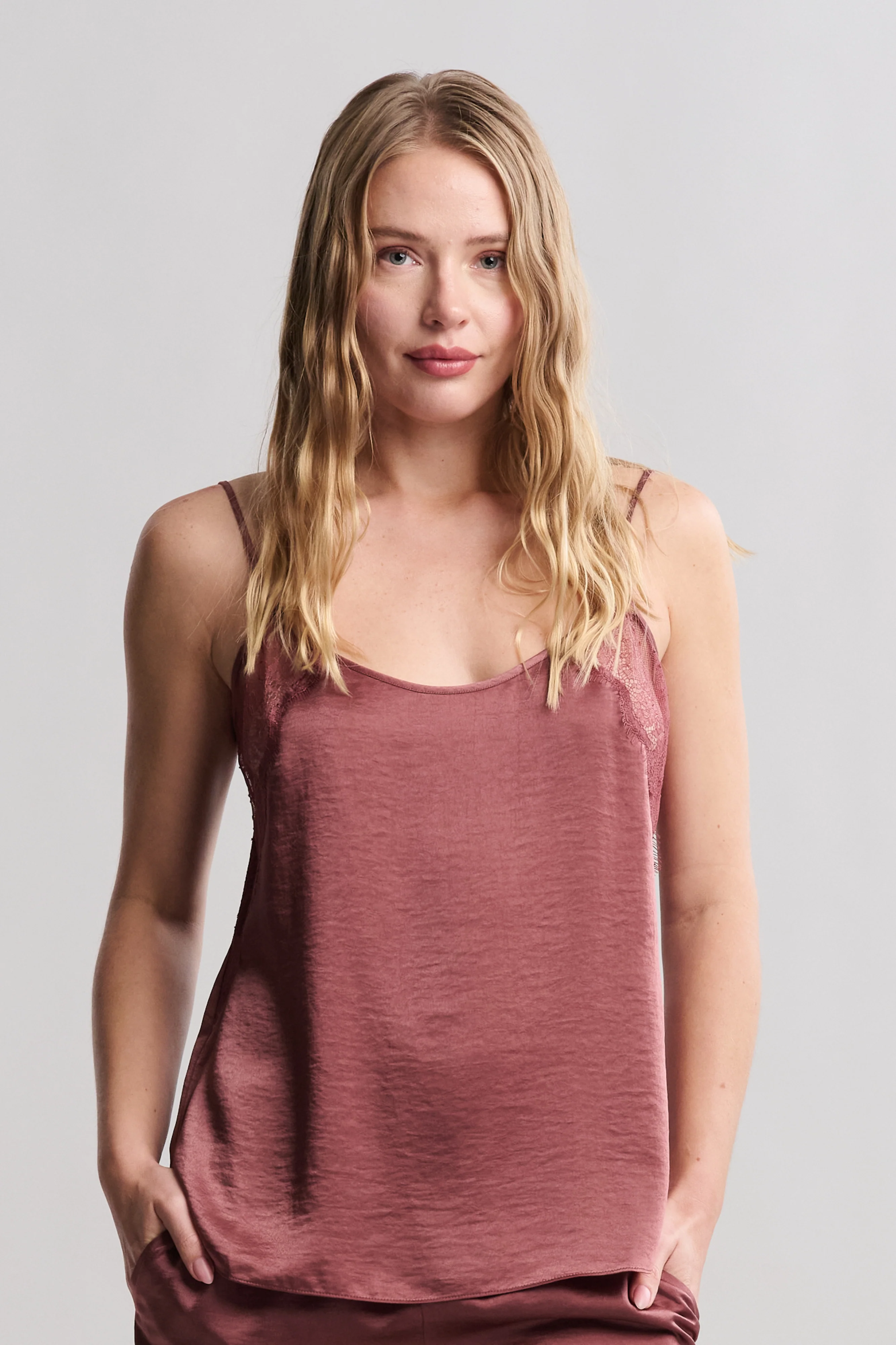Liquid Satin Lace Camisole