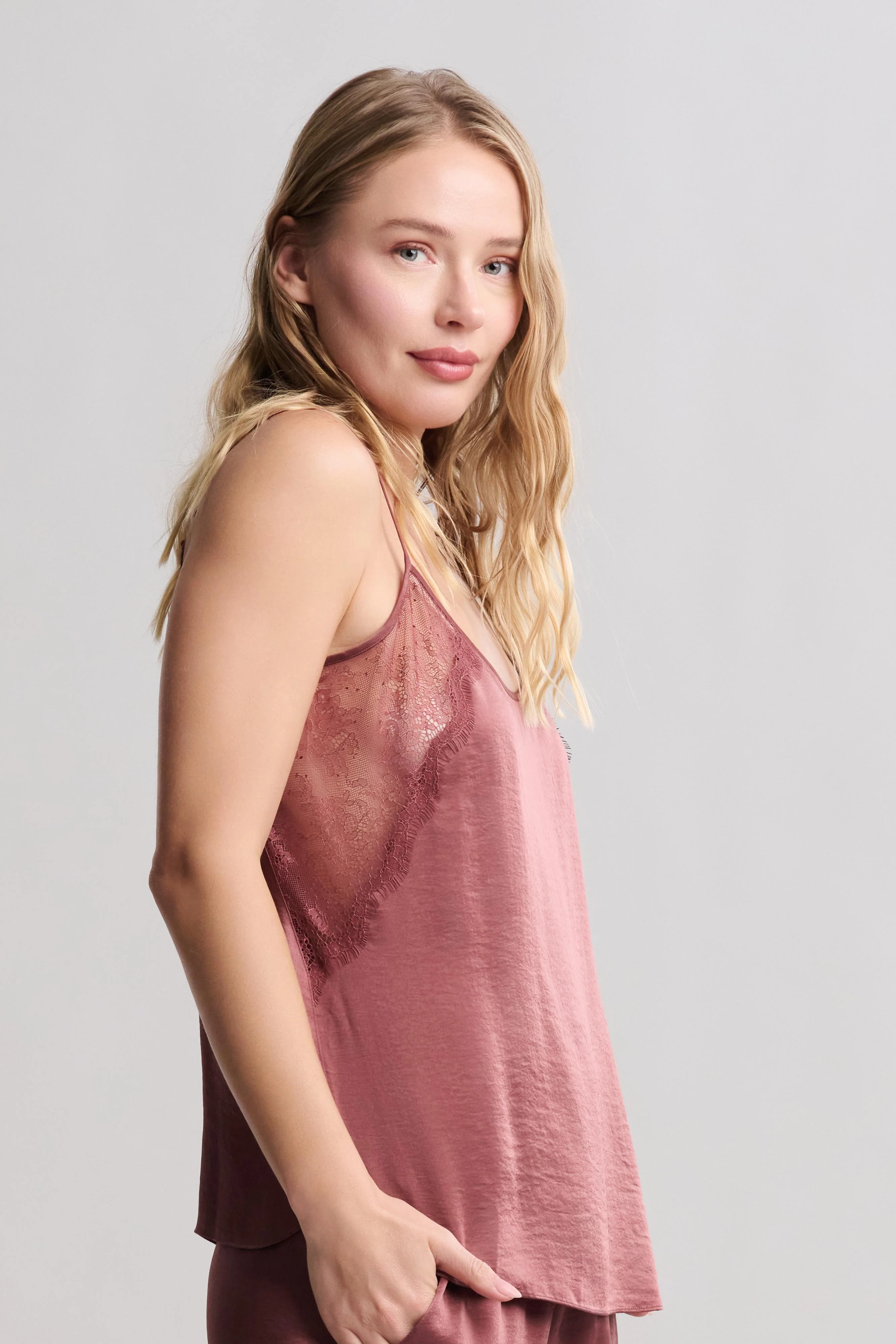 Liquid Satin Lace Camisole - Image 2