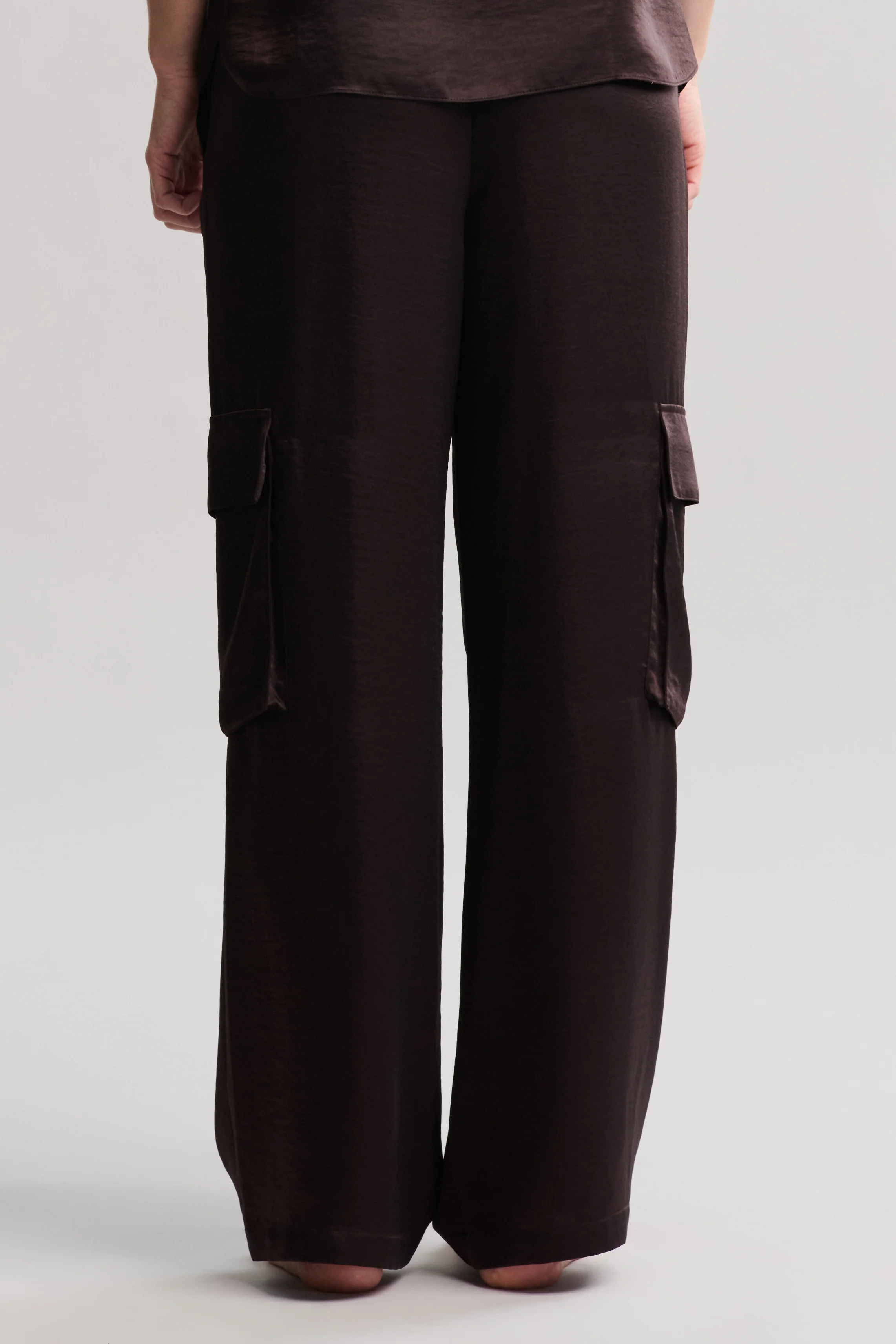 Liquid Satin Wide Leg Cargo Pant - Image 8