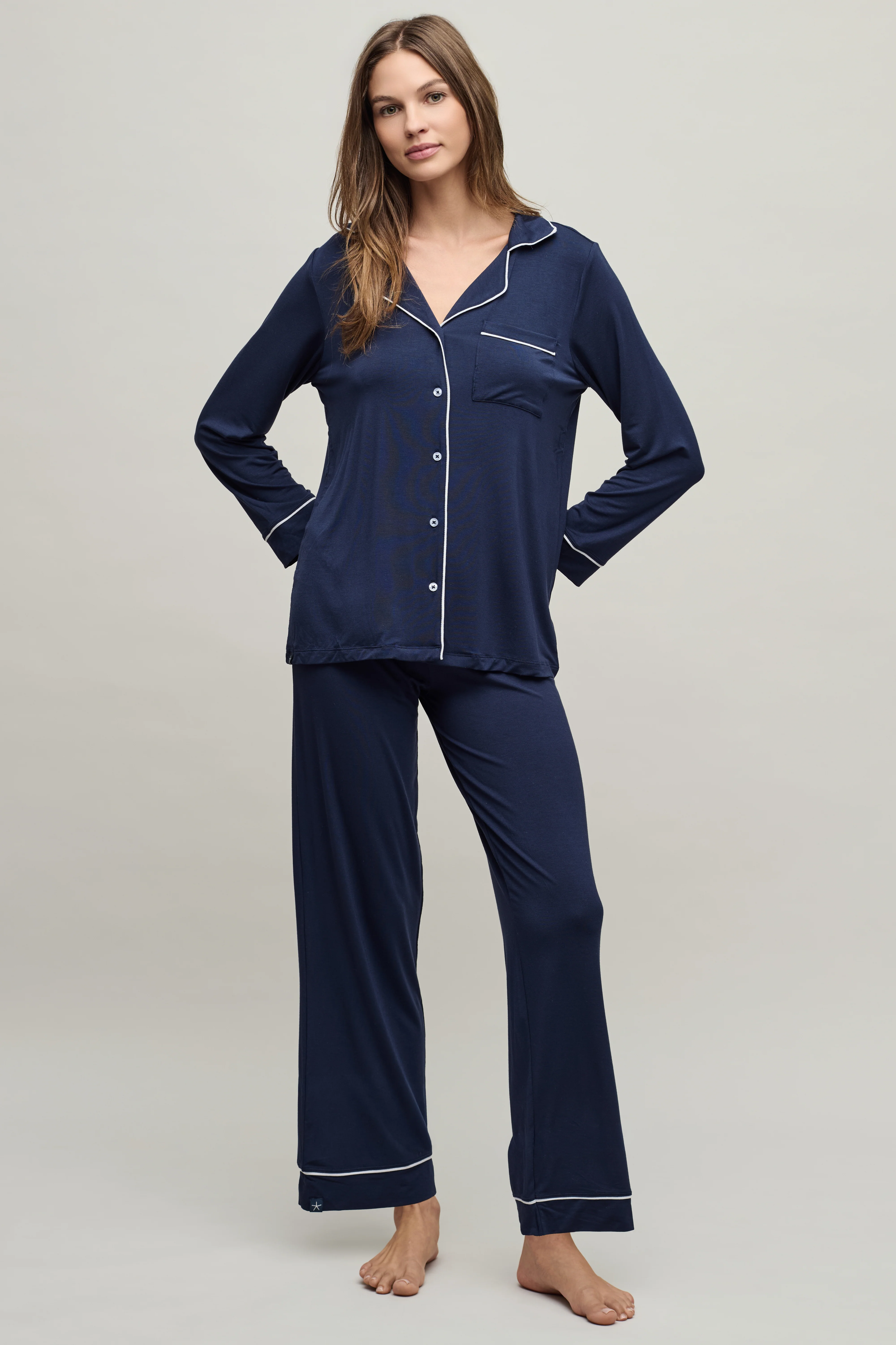 Luxe Milk Jersey® Piped Pajama Set