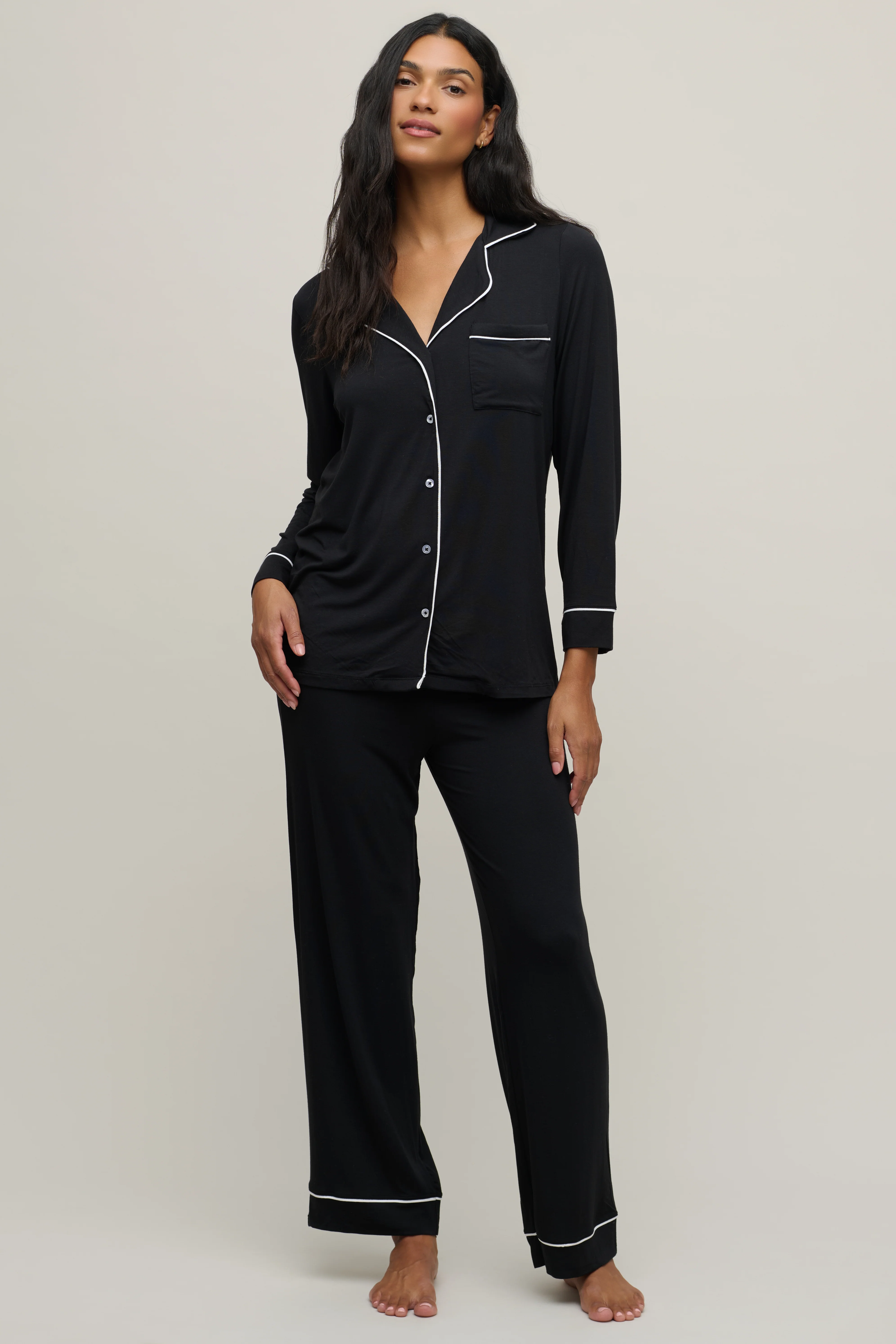 Luxe Milk Jersey® Piped Pajama Set - Image 4