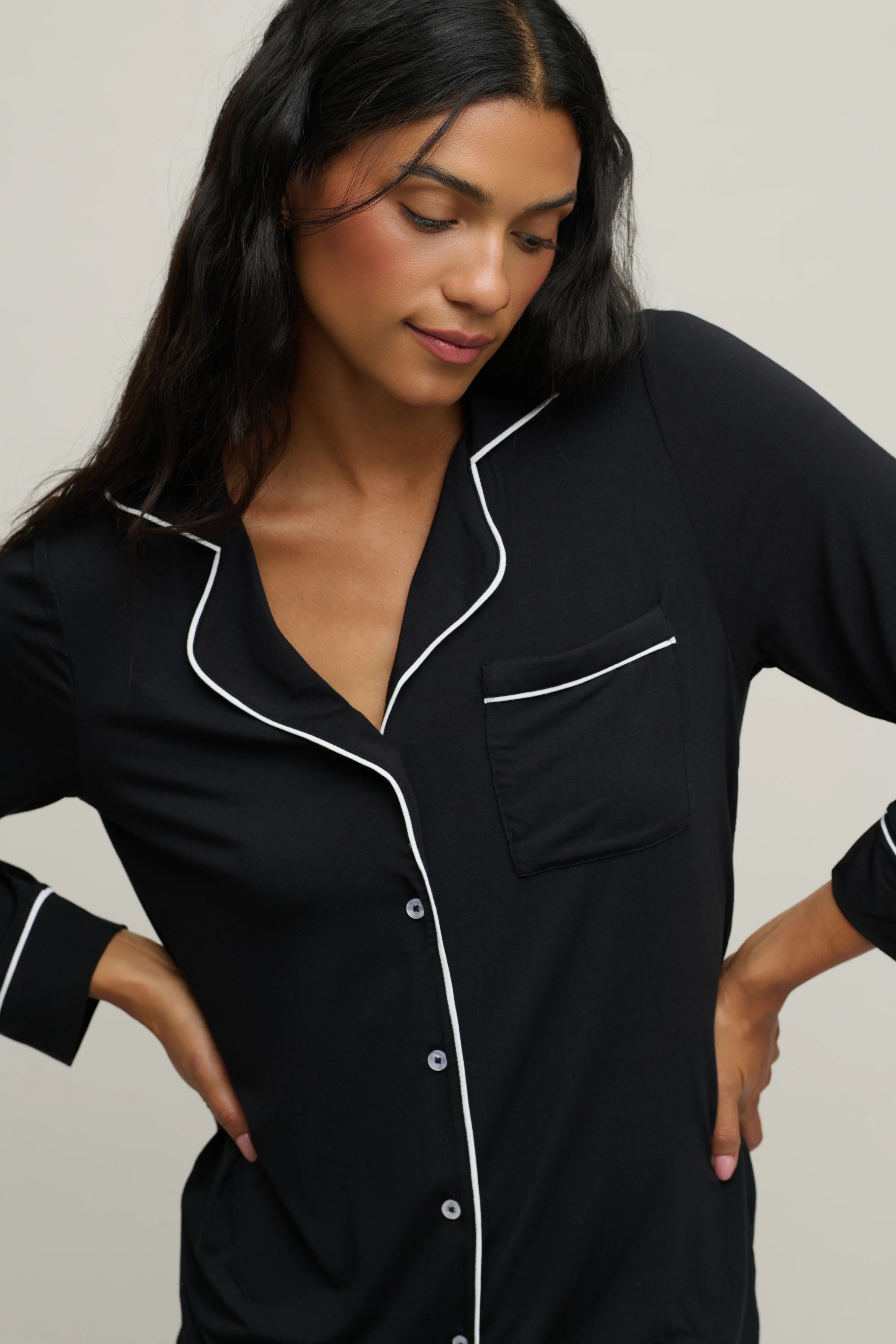 Luxe Milk Jersey® Piped Pajama Set - Image 7