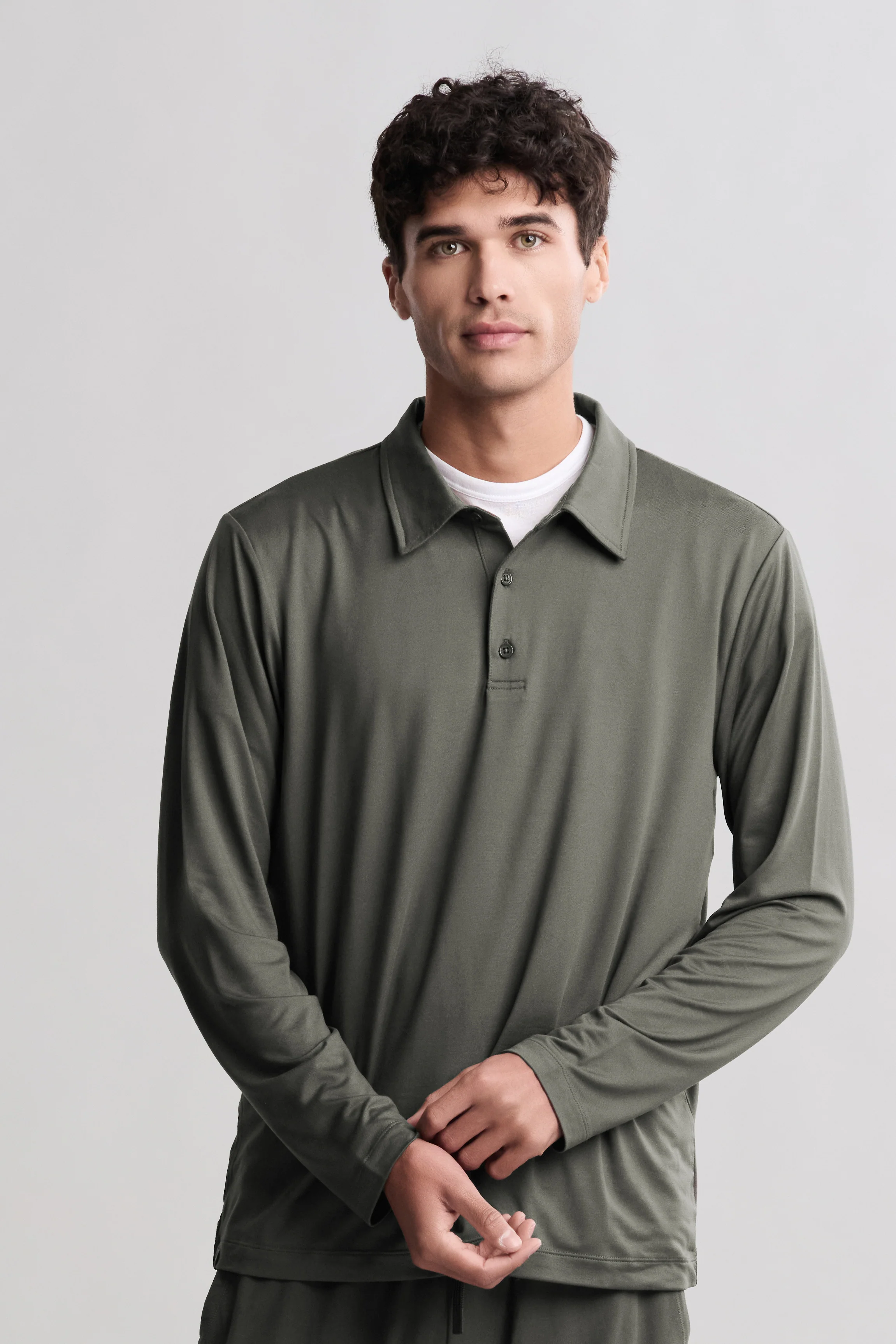 Malibu Collection® Butterchic LS Polo - Image 4