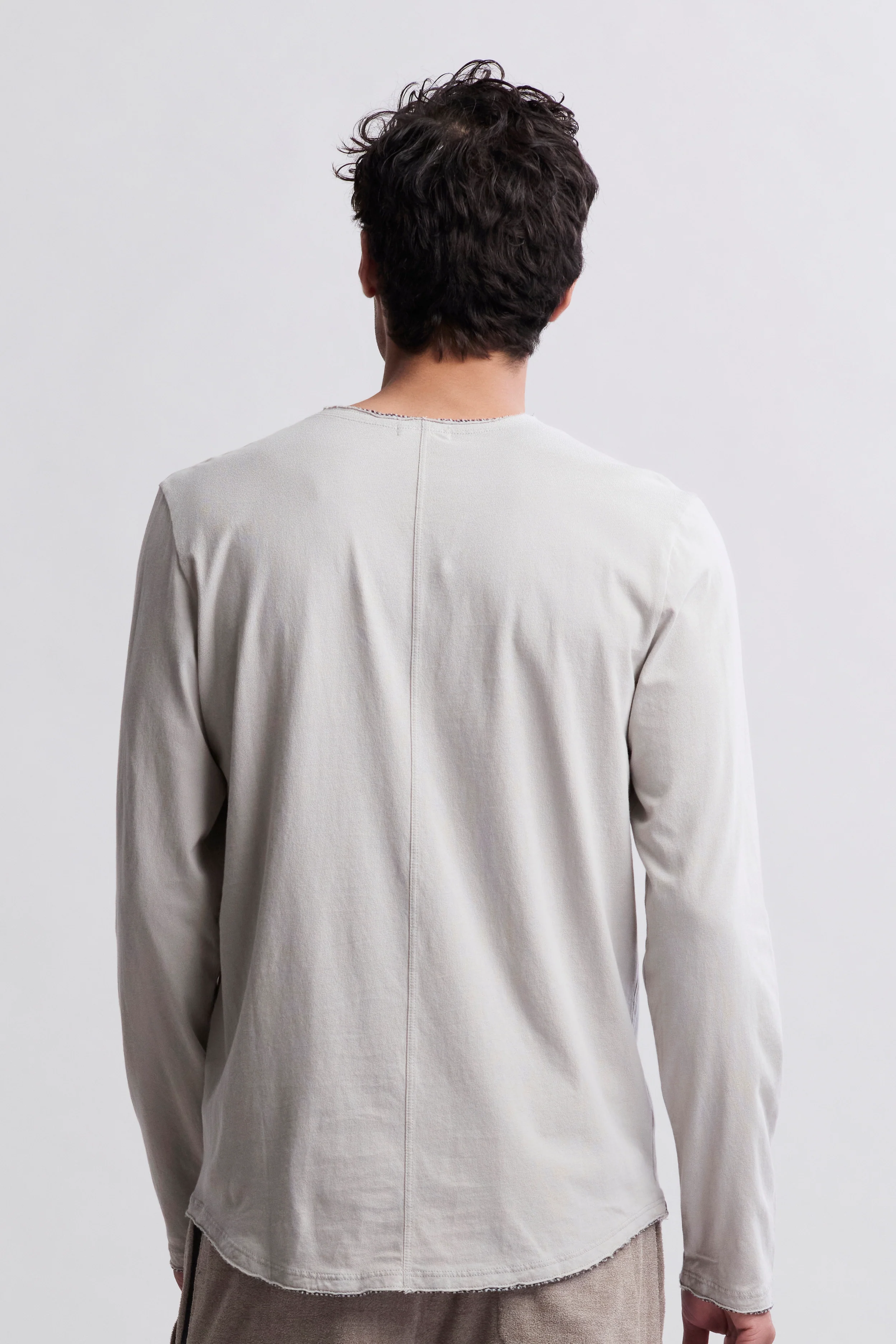 Malibu Collection® Long Sleeve Henley With Woven Detail - Image 7