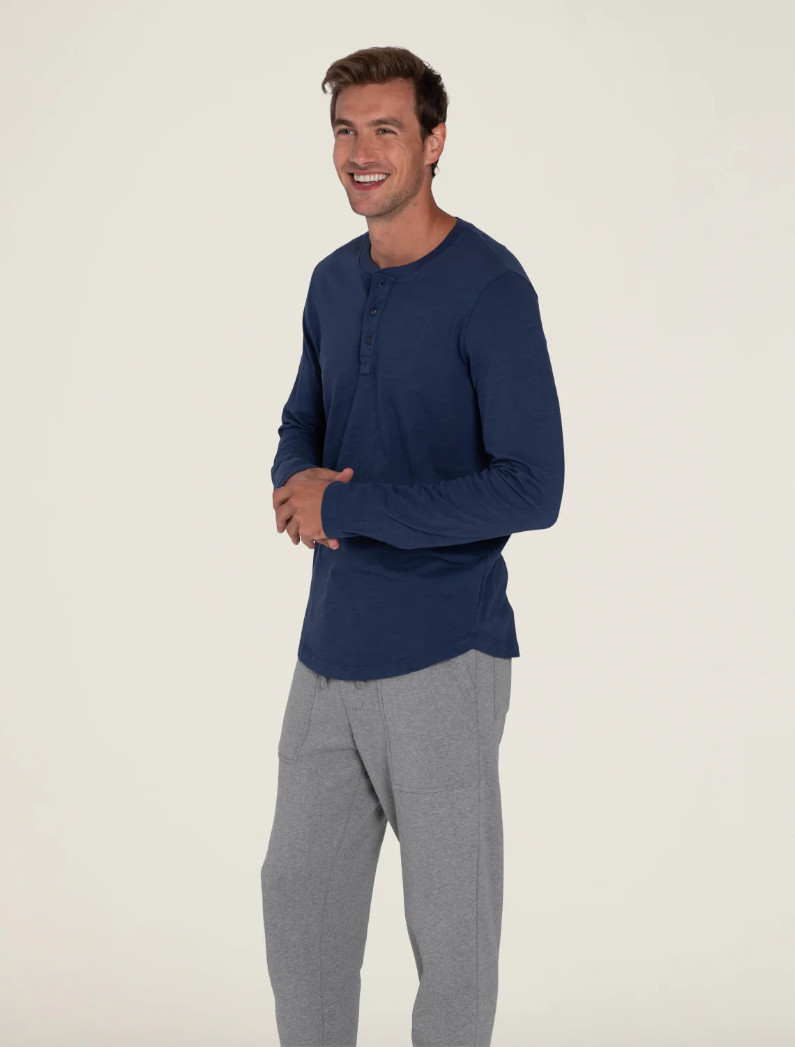 Malibu Collection® Long Sleeve Slub Henley - Image 15