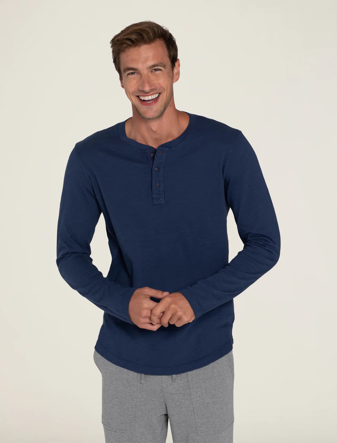 Malibu Collection® Long Sleeve Slub Henley - Image 17