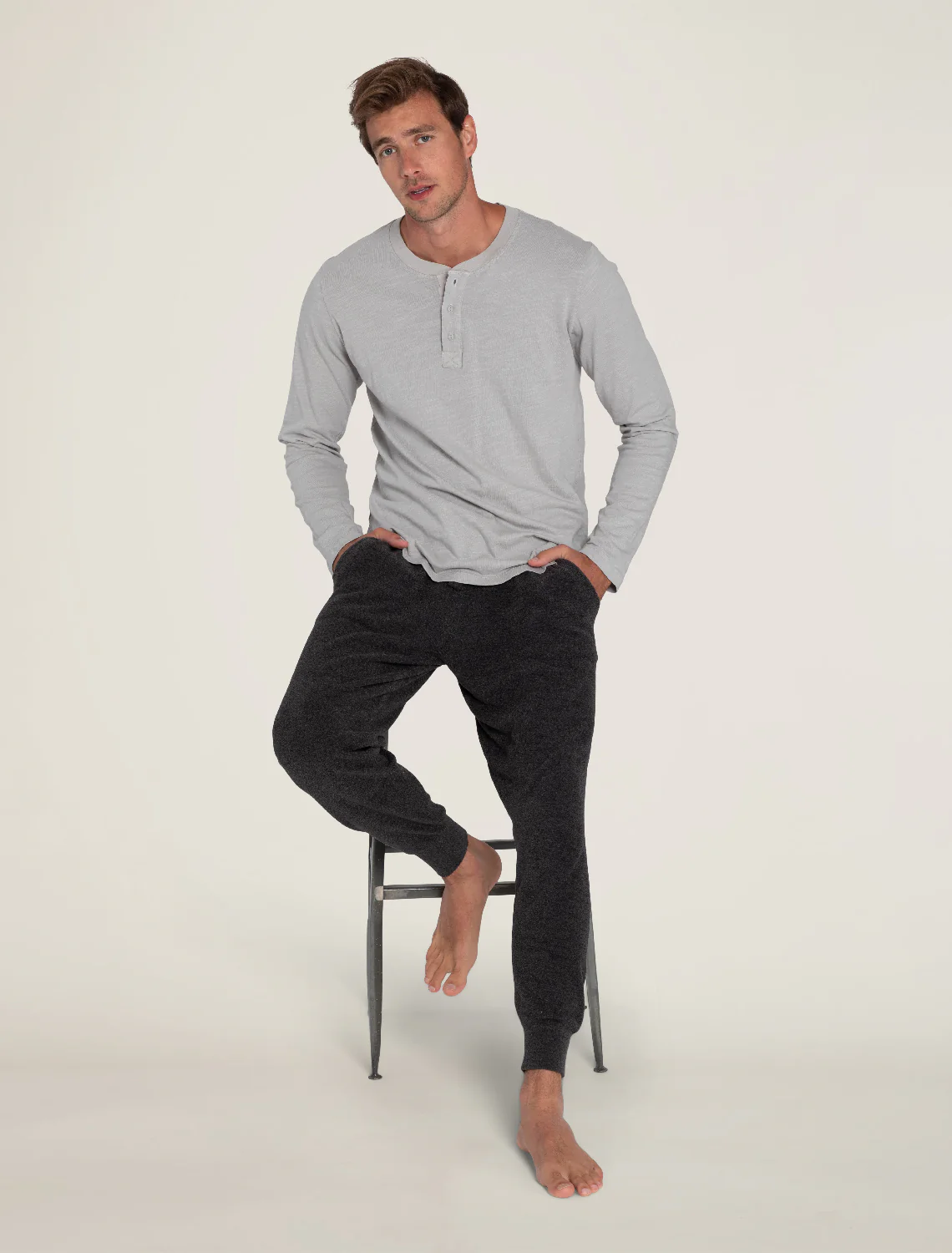 Malibu Collection® Long Sleeve Slub Henley - Image 21