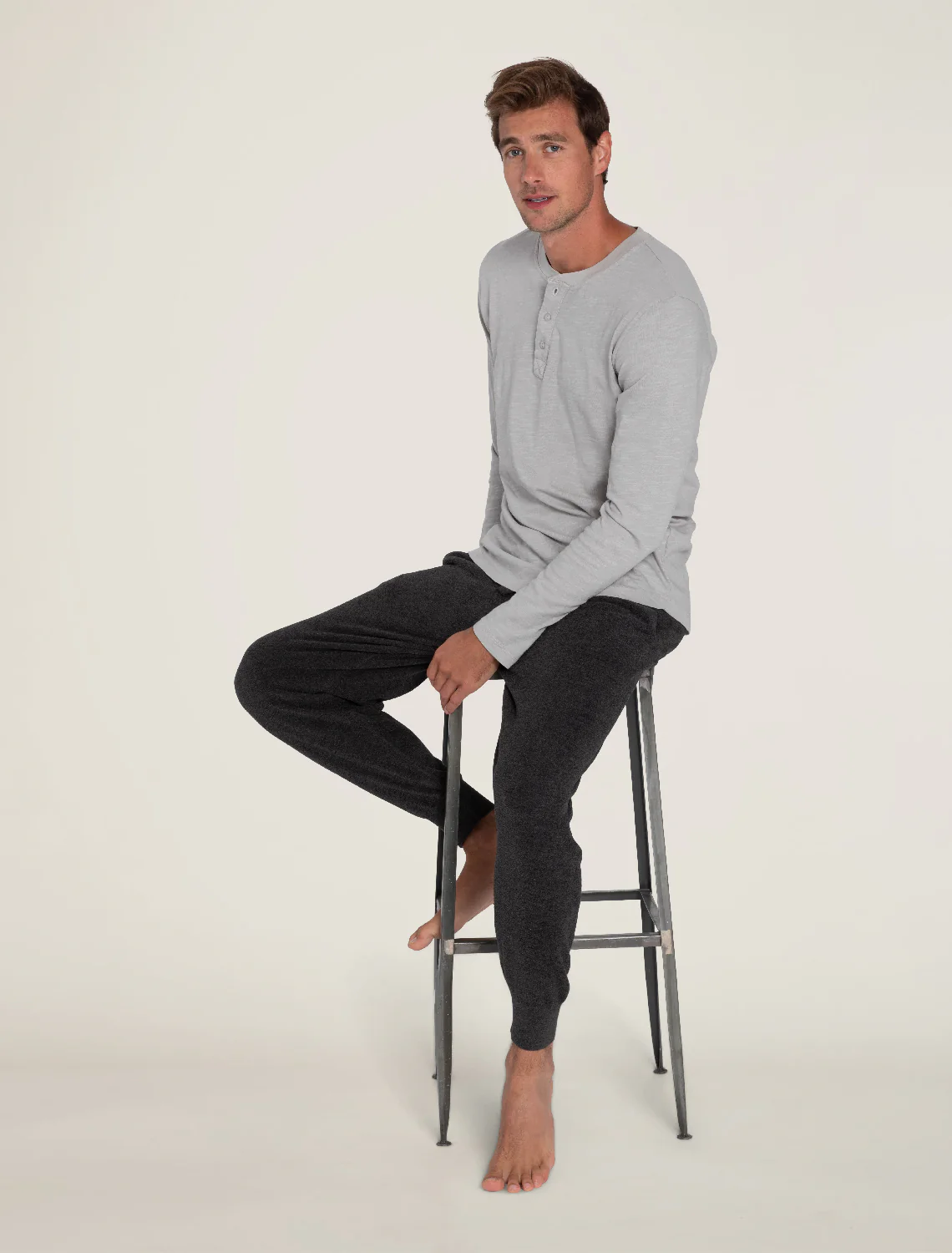 Malibu Collection® Long Sleeve Slub Henley - Image 22