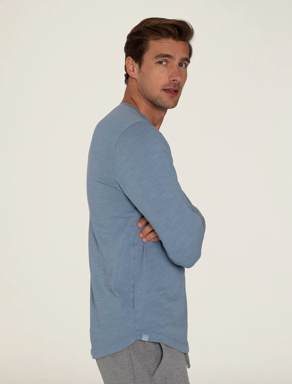 Malibu Collection® Long Sleeve Slub Henley - Image 4