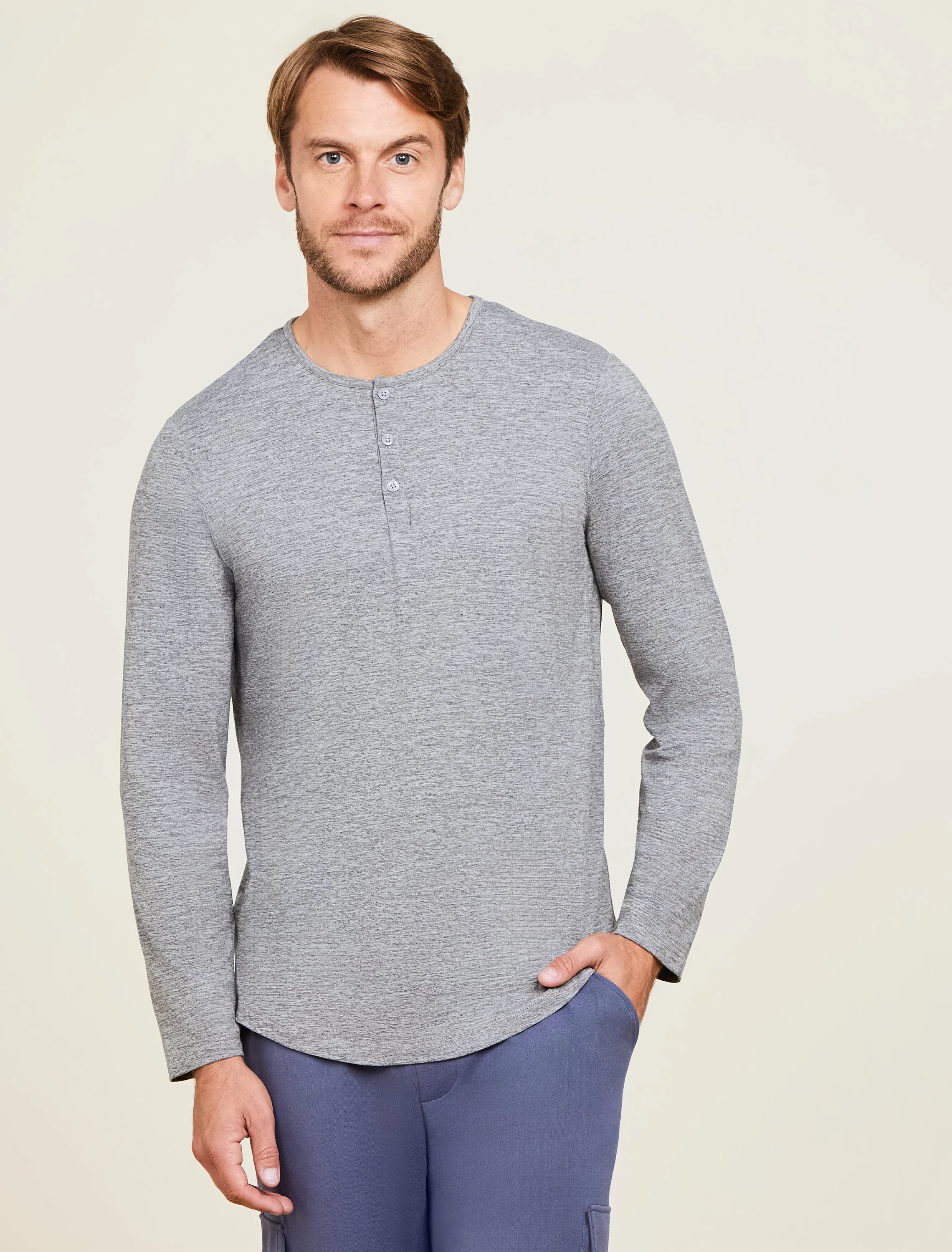Malibu Collection® Butterchic Long Sleeve Henley - Image 12