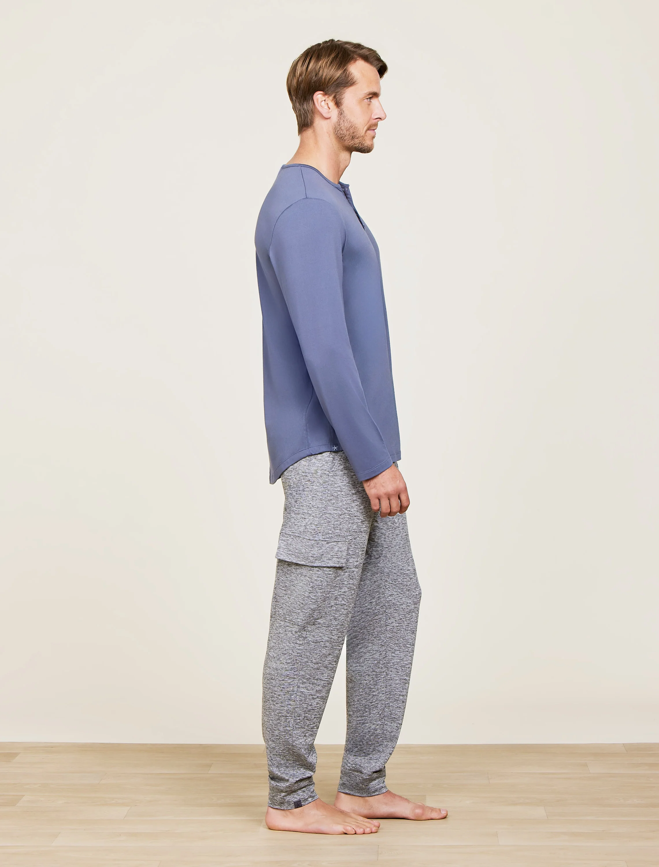 Malibu Collection® Butterchic Long Sleeve Henley - Image 2
